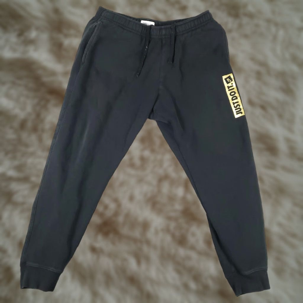 Nike Nike Pants Mens XL Black Just Do It Track Sweatpants Joggers Athletic Size US 36 / EU 52 - 1 Thumbnail