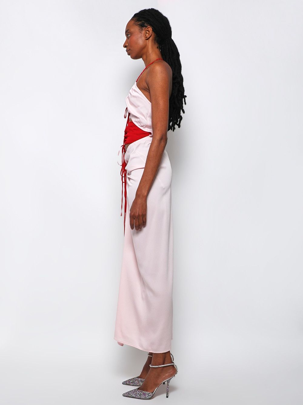 Christopher Esber Multi Panel Disconnect Ruched Halter Dress Size XS / US 0-2 / IT 36-38 - 4 Thumbnail