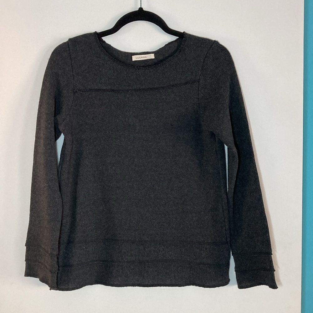 Muubaa Luukaa Size S Gray Knit Swing A-Line Pullover Sweater Size S / US 4 / IT 40 - 1 Thumbnail