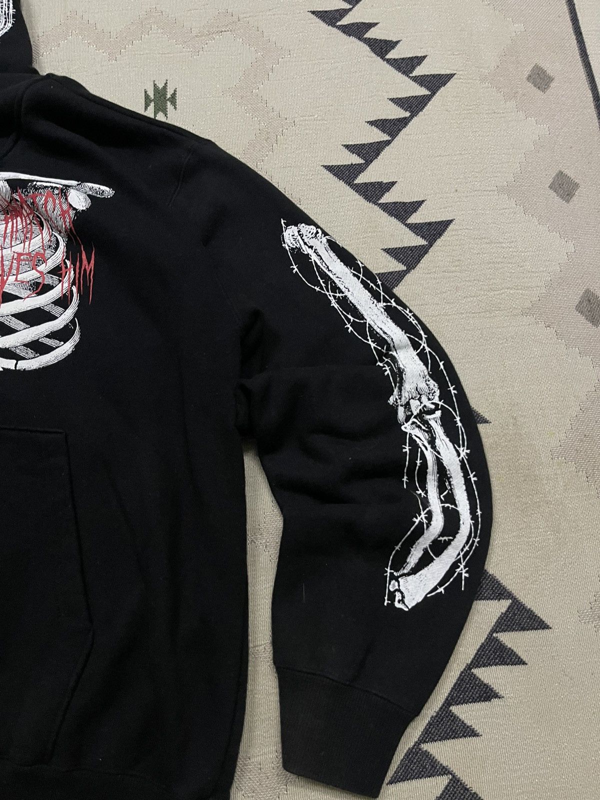 If Six Was Nine 00s IFSIXWASNINE STYLE BLACK GOTHIC SKELETON ZIP UP HOODIE Size US L / EU 52-54 / 3 - 5 Thumbnail