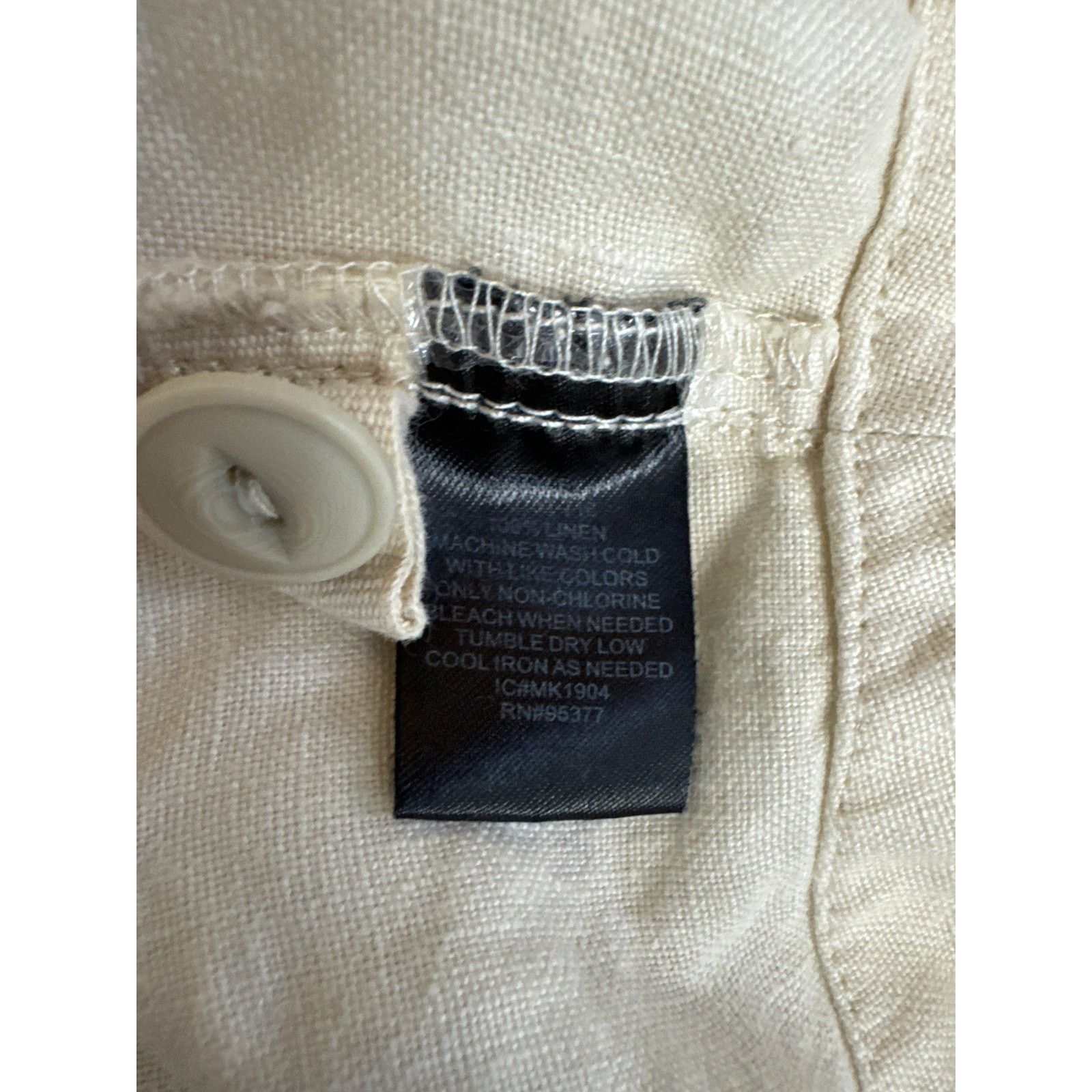 Sanctuary Sanctuary Linen Shorts, Size 27 Beige Roll Hem Slip Pockets Size 27" / US 4 / IT 40 - 7 Thumbnail