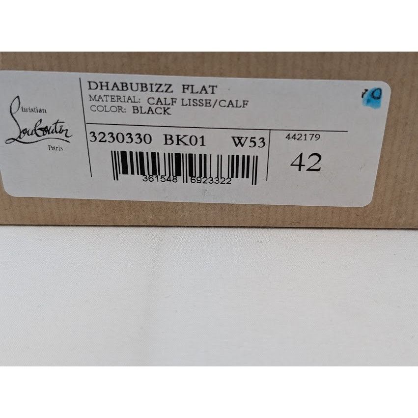 Christian Louboutin Dhabubizz Flat Slides in Black BNWB 42