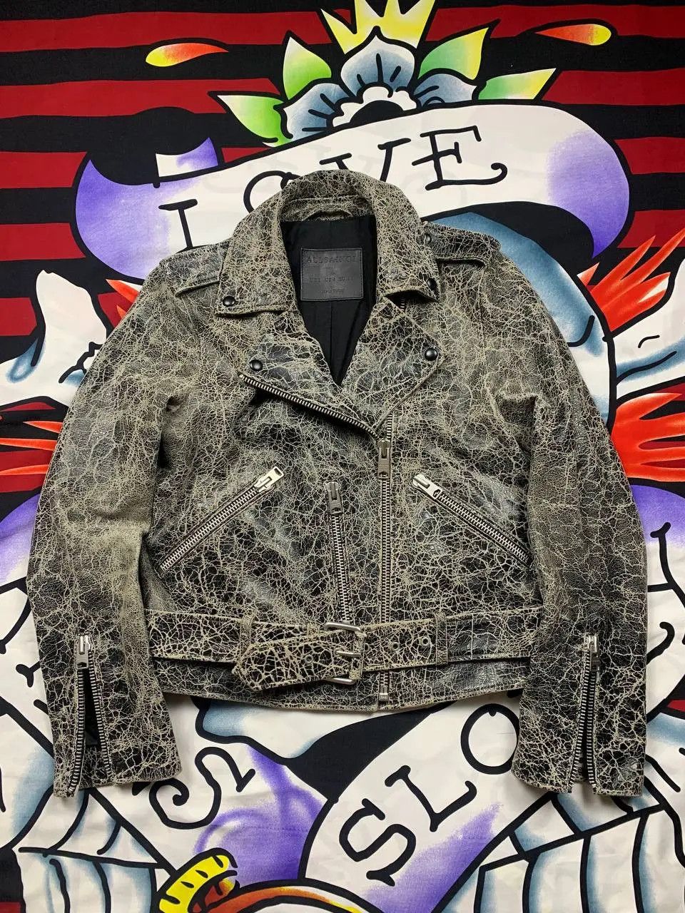 Allsaints Allsaints Balfern Rift biker lamb leather jacket Size 8UK Size S / US 4 / IT 40 - 1 Thumbnail