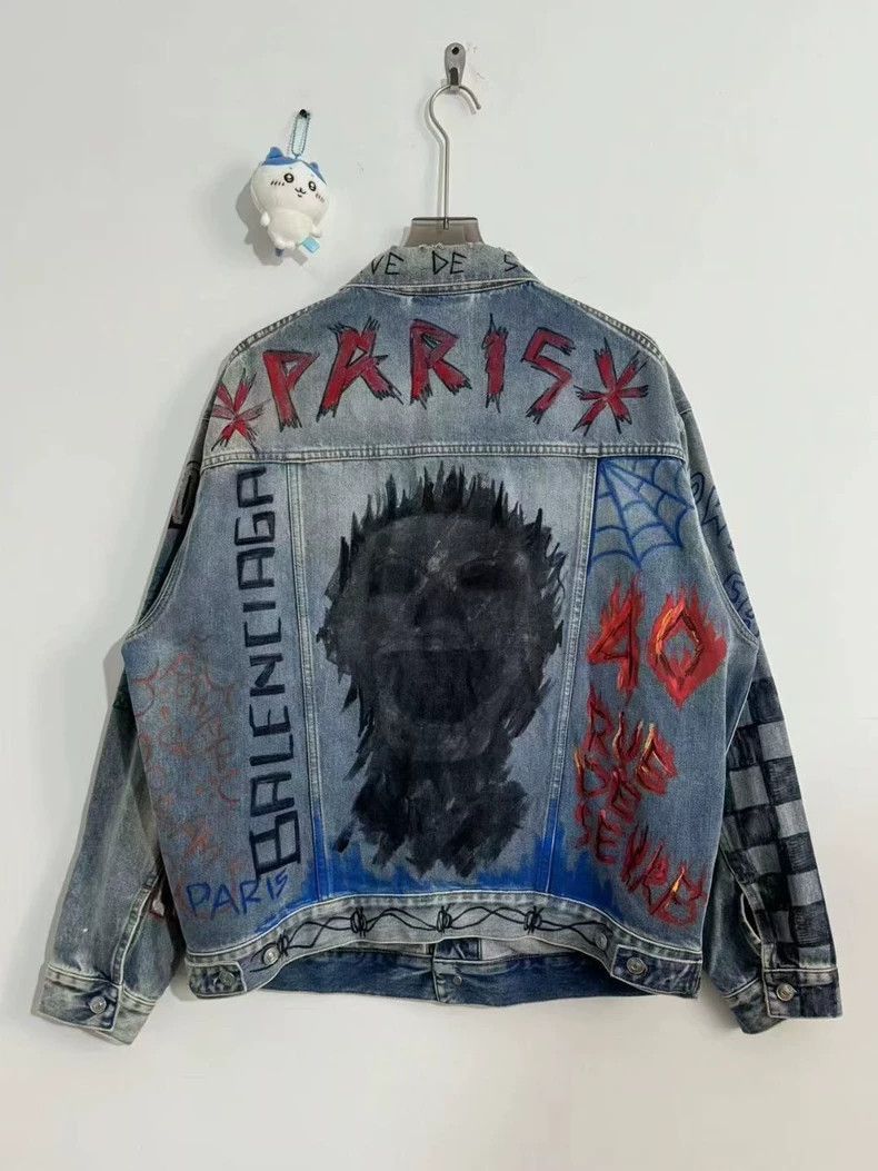 Balenciaga Balenciaga graffiti covered denim jacket-2506 Size US XS / EU 42 / 0 - 3 Thumbnail
