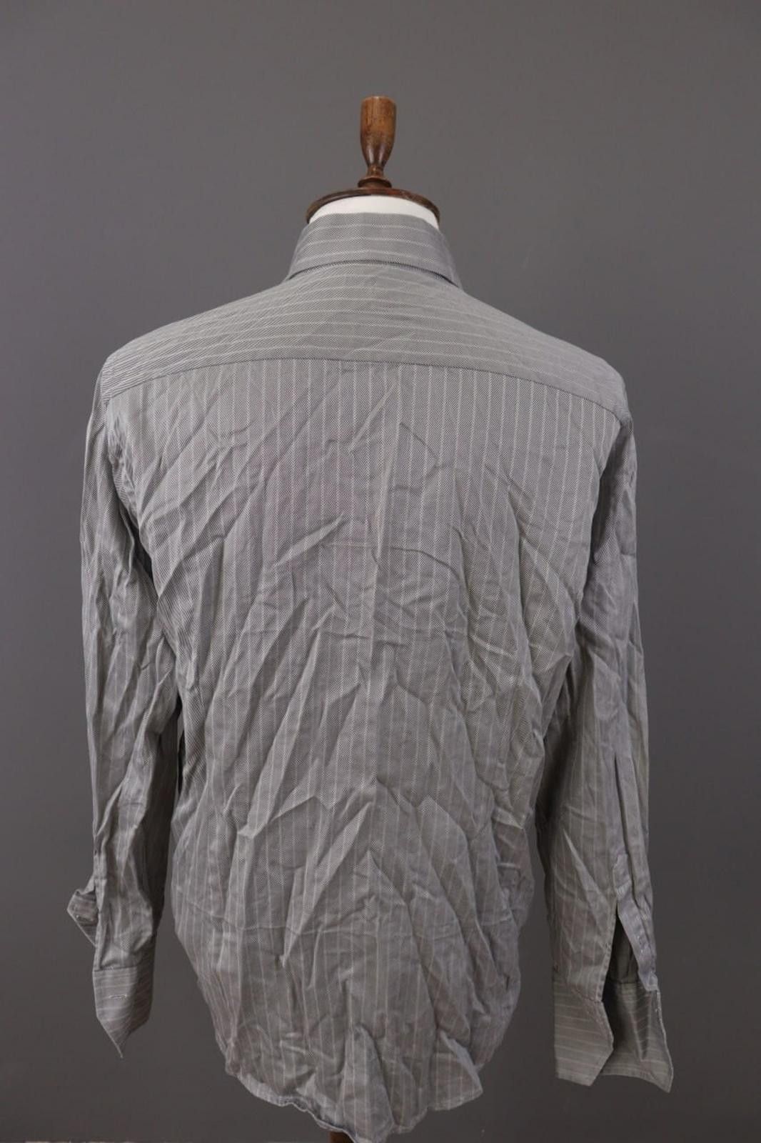 Eton Vintage Eton Gray Striped Long Sleeve Button Down Shirt Size US M / EU 48-50 / 2 - 12 Thumbnail