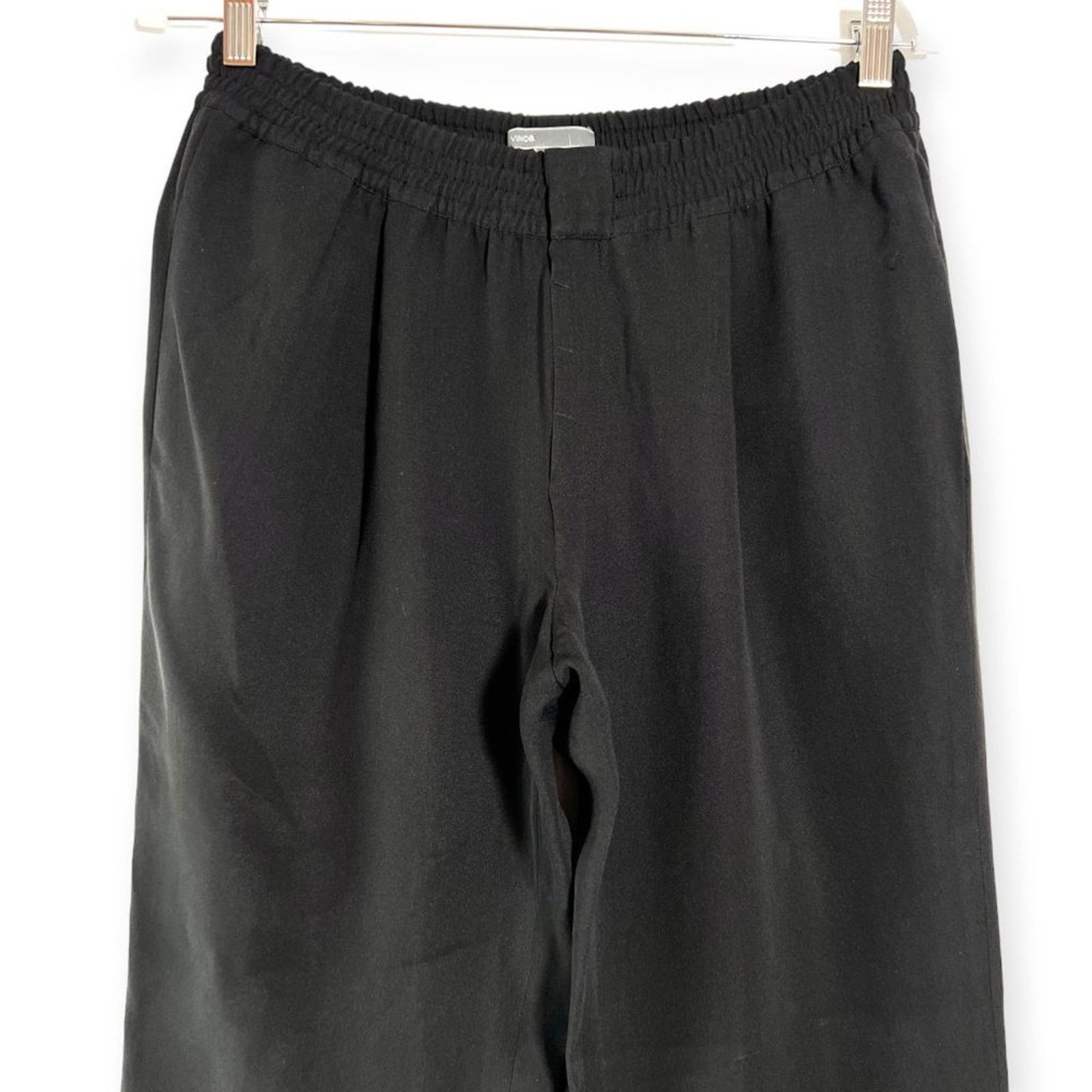 Vince Vince 100% Silk Jogger Pants Black Size M Lounge Trousers Size 28" / US 6 / IT 42 - 9 Thumbnail