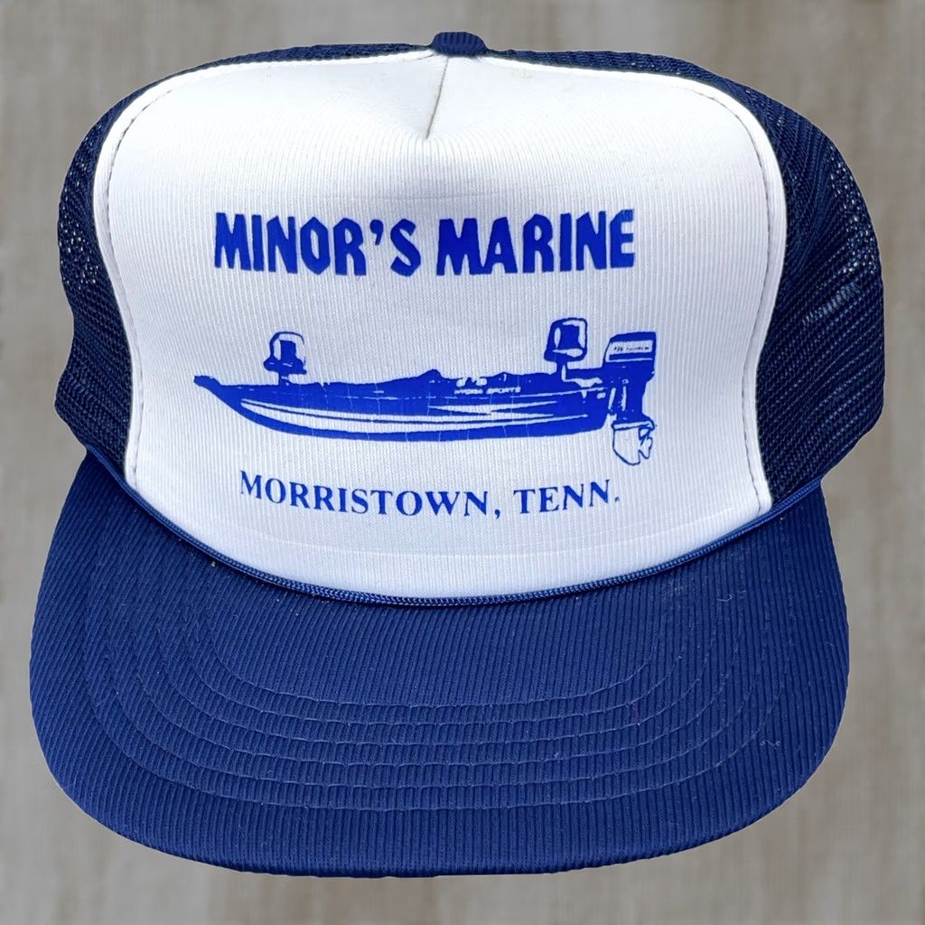 Vintage VINTAGE Minor’s Marine Morristown Tennessee Fishing Boat Trucker Hat Cap 80s 90s Size ONE SIZE - 1 Thumbnail
