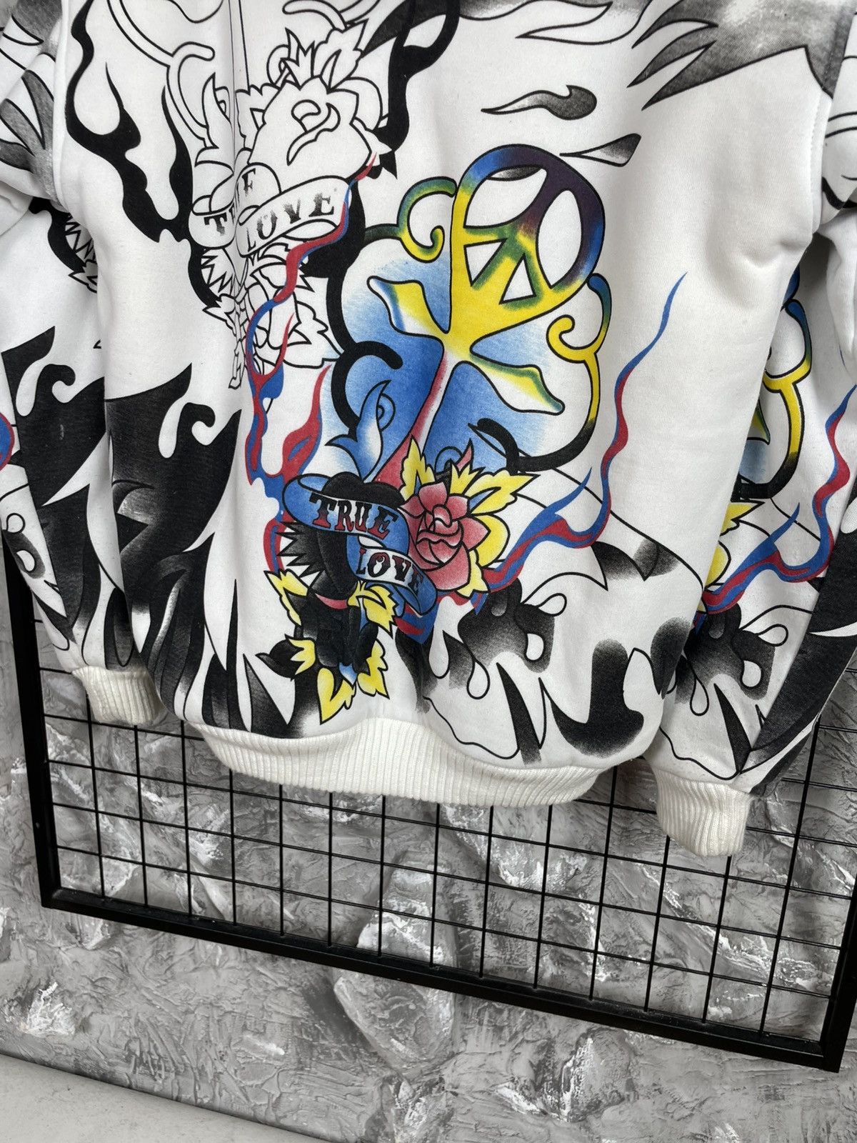 Ed Hardy Really Point Y2K Vintage Tattoo Fur Jacket Affliction Style Size US XL / EU 56 / 4 - 11 Thumbnail