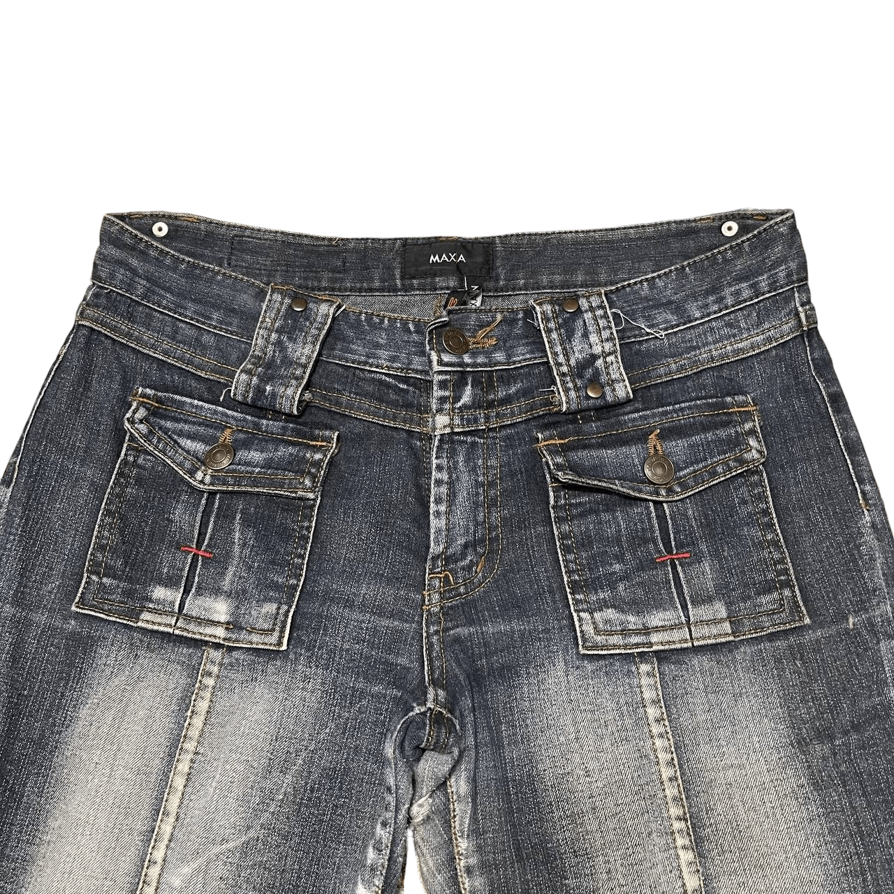 Japanese Brand Vintage Maxa Low Rise Flared Jeans Ifsixwasnine Lgb Style Size US 32 / EU 48 - 3 Thumbnail