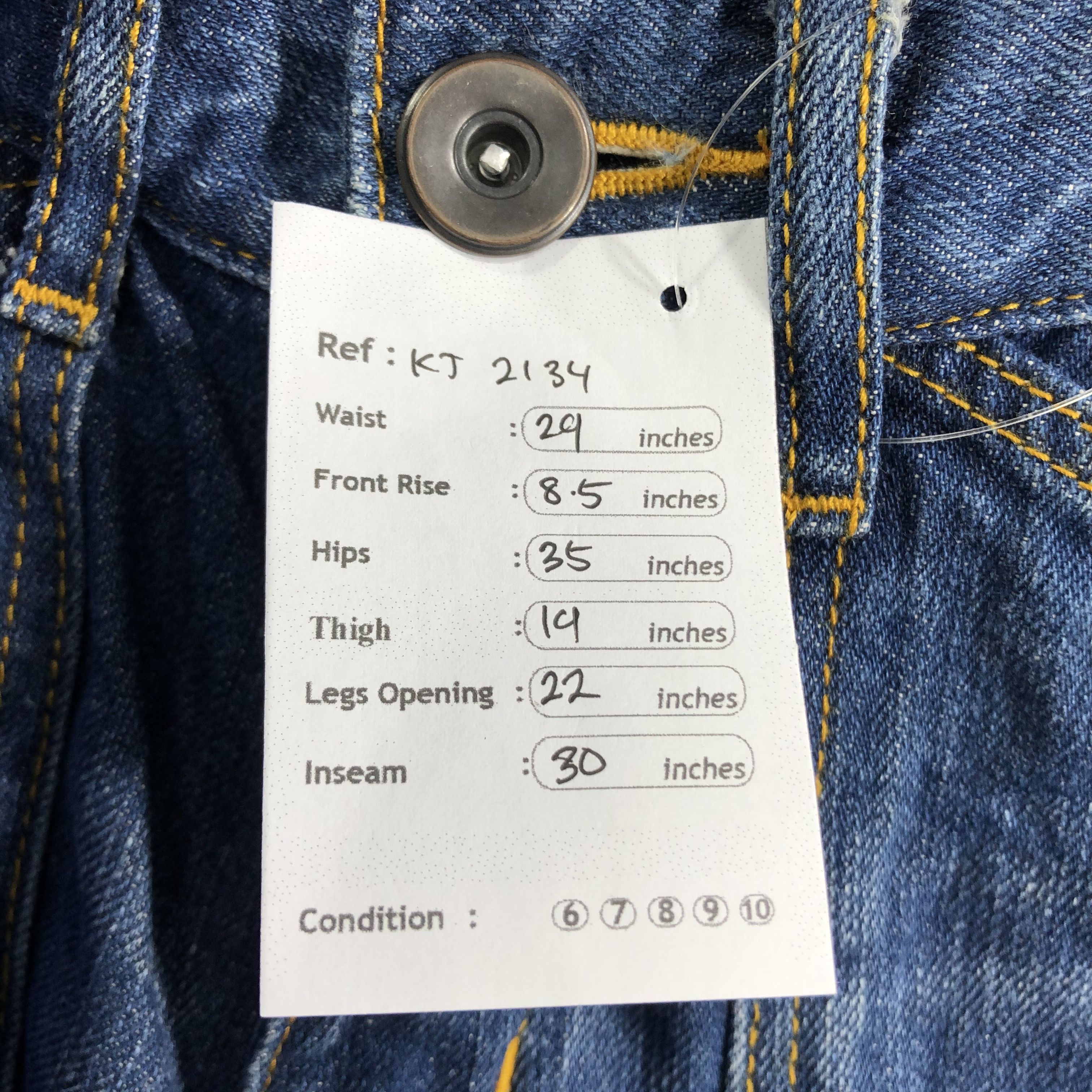 Japanese Brand Grove Blue Flared Jeans KJ2134 Size US 28 / EU 44 - 8 Thumbnail