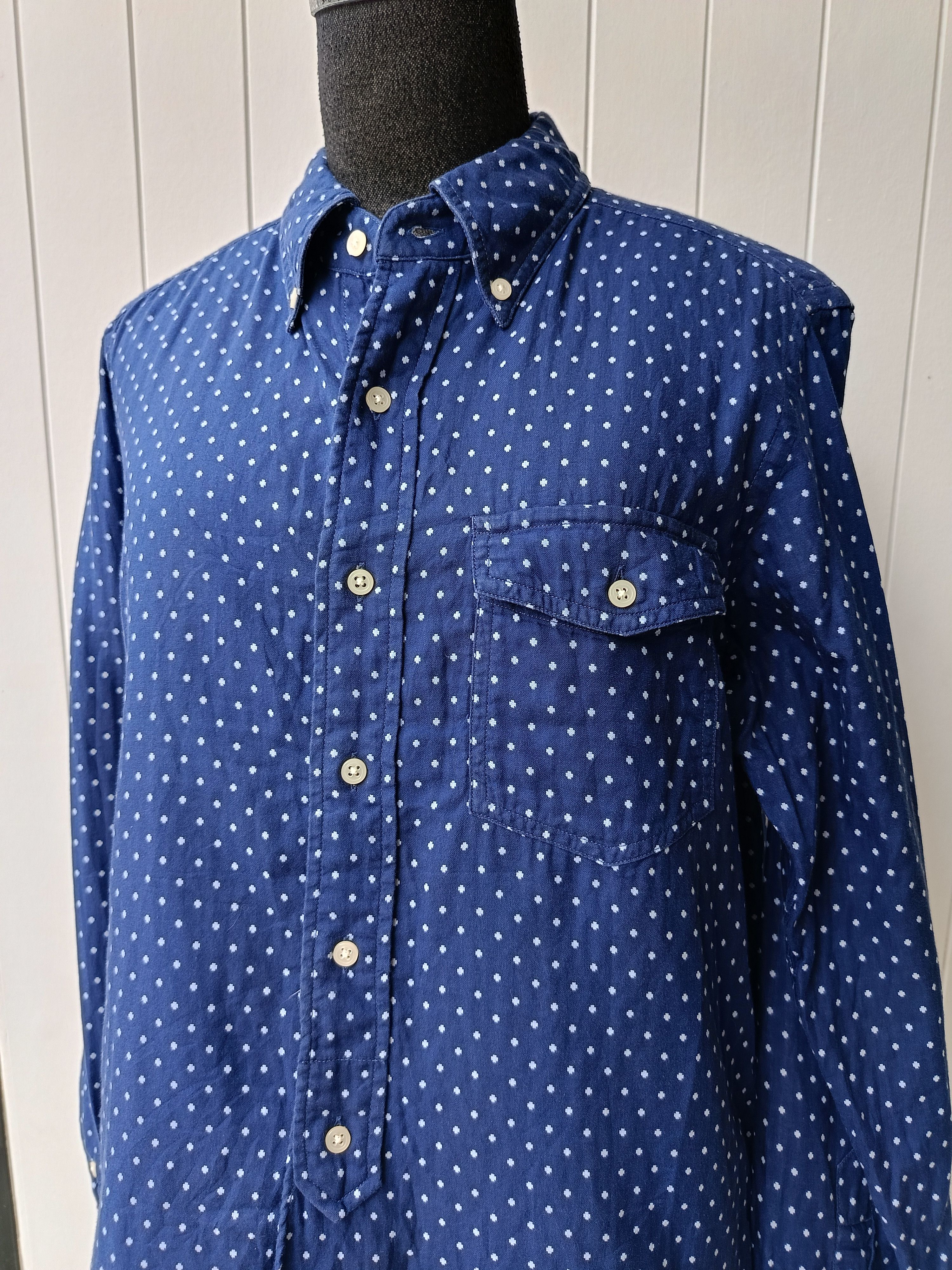 J. Press JPress J.Press New York navy blue polka dot shirt Size US M / EU 48-50 / 2 - 3 Thumbnail