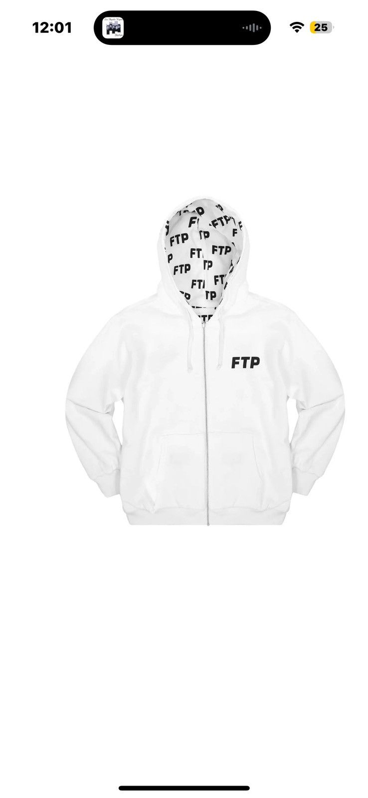 Ftp reversible all over zip up hoodie