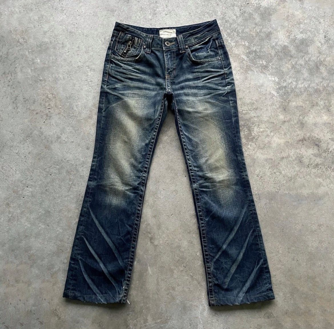 Japanese Brand ❗️NEED GONE❗️Vintage Lolita Flare Faded Denim Jeans Size US 30 / EU 46 - 1 Thumbnail