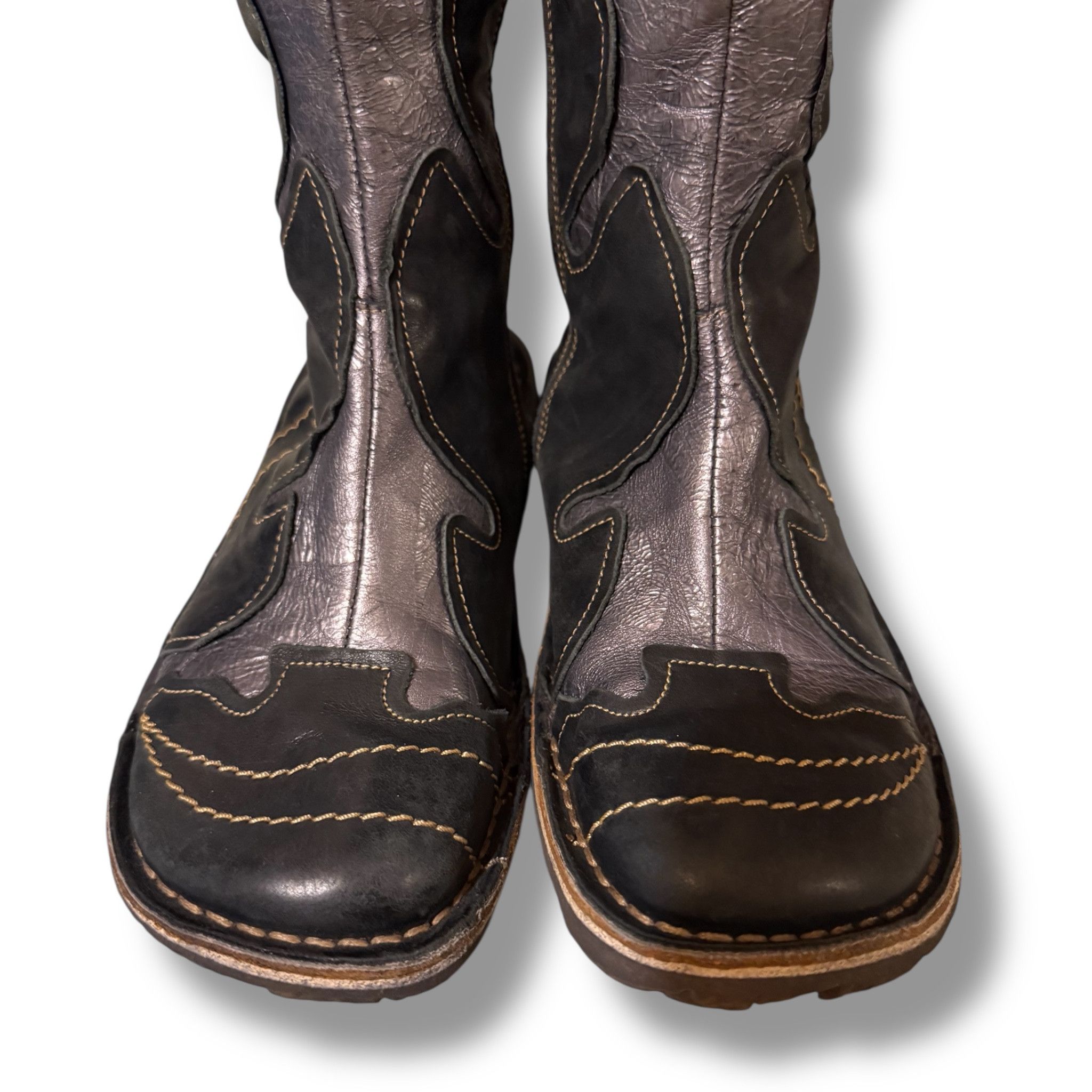 Vintage Y2K EJECT Vintage Leather Knee High Boots EU38 Size US 8 / IT 38 - 8 Thumbnail