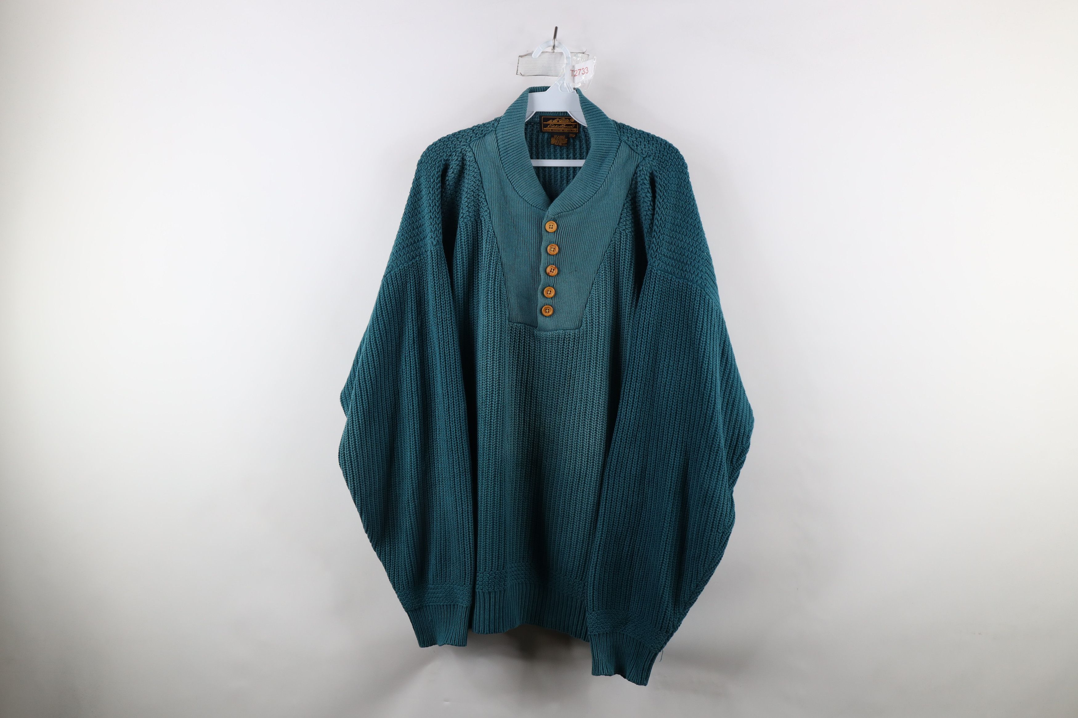 Eddie Bauer × Vintage Vintage 90s Eddie Bauer Cotton Ribbed Knit 