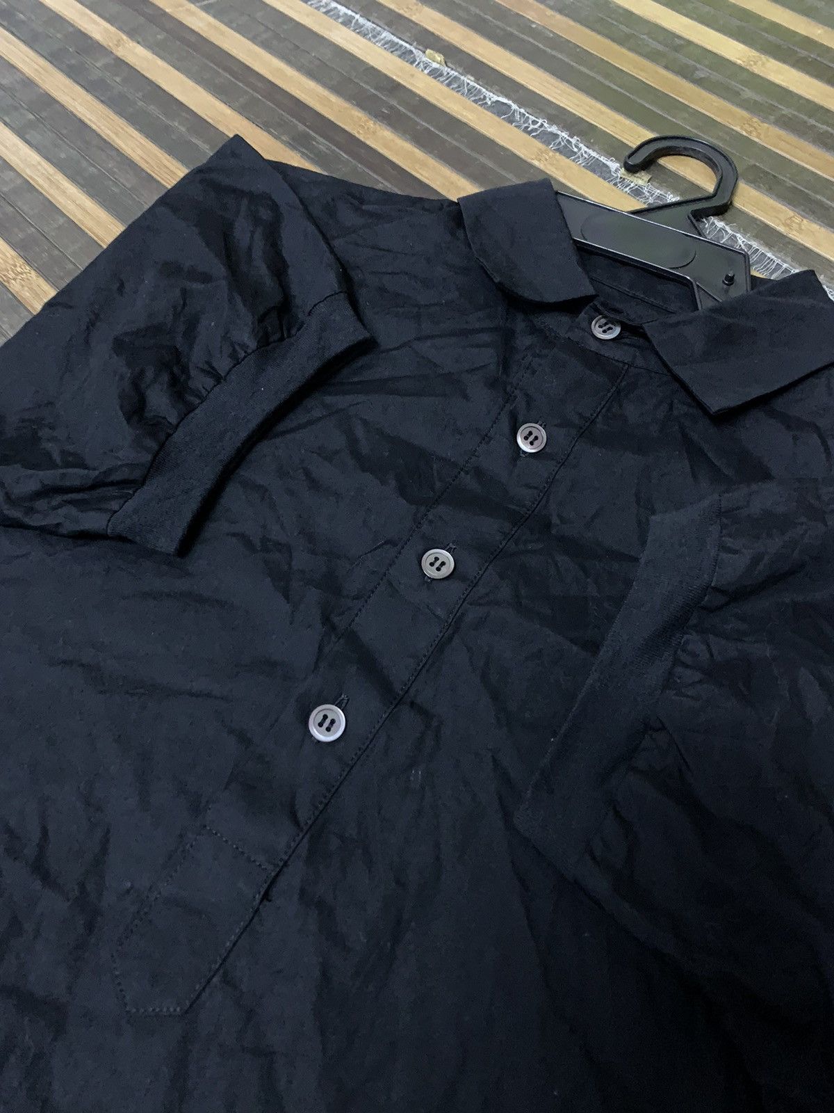 Yohji Yamamoto 💥Final💥Yohji Yamamoto Super Black Polo T Shirt Size M / US 6-8 / IT 42-44 - 3 Thumbnail