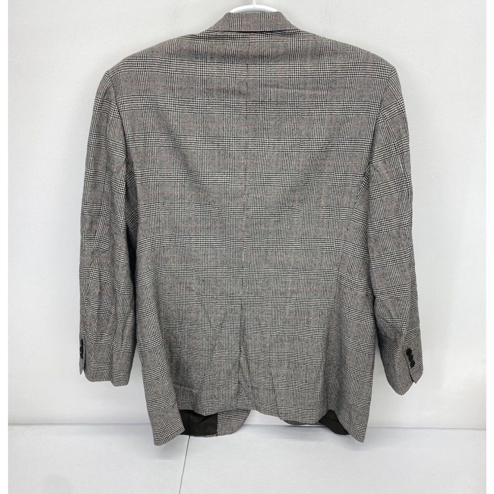 Brooks Brothers Brooks Brothers Blazer Jacket Men’s 43L Coat Jacket Suit Gray Wool Check Notch Lapel Three-Button Single-Breasted Vintage: No, Big & Tall? (Wait) Size 46R - 3 Thumbnail