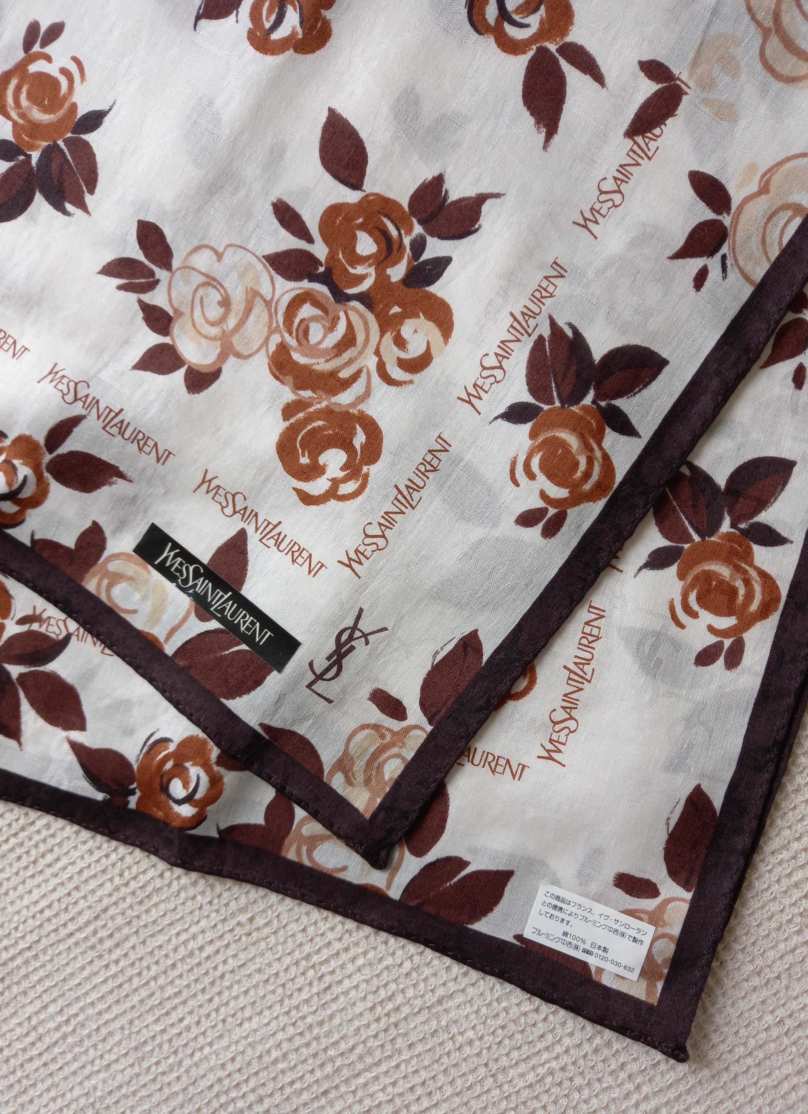 Vintage × Yves Saint Laurent NEW Rare Vintage YSL Bandana/Handkerchief/Scarf Japan Size ONE SIZE - 3 Thumbnail