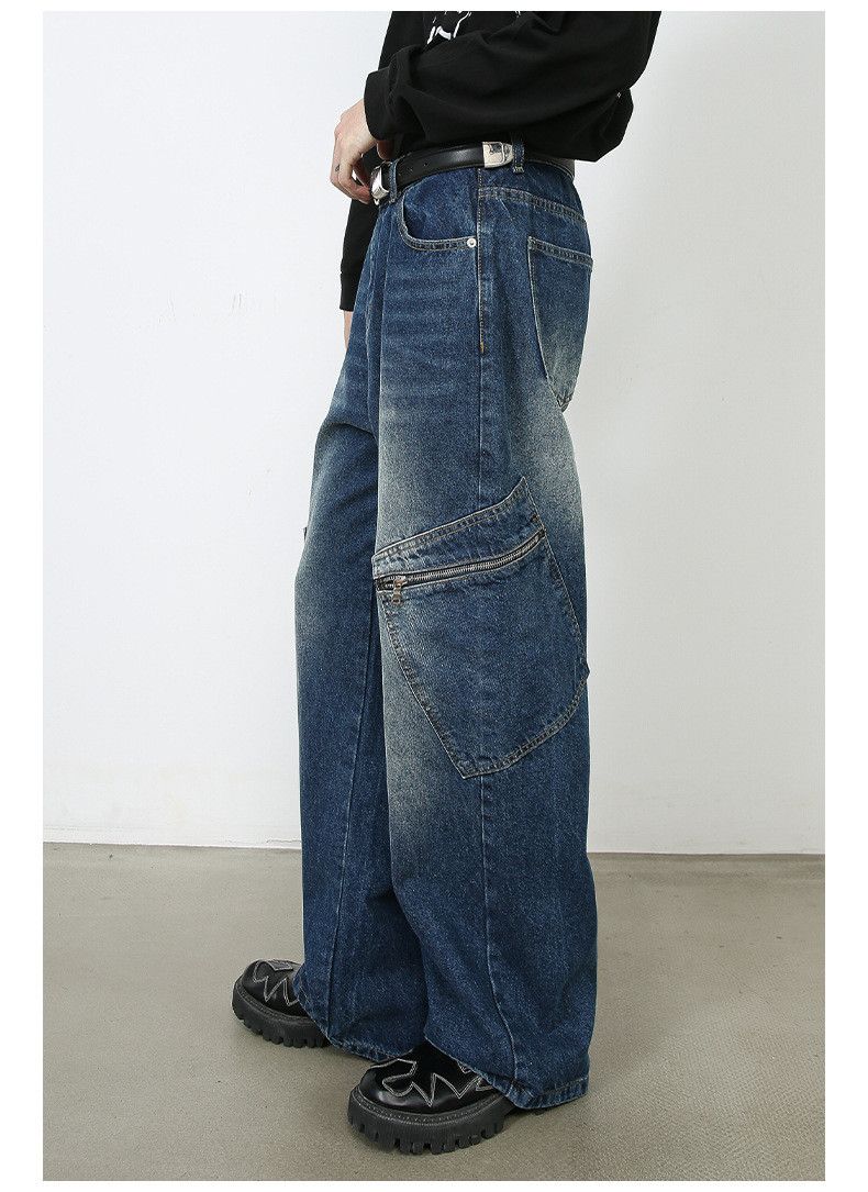 Japanese Brand American loose straight wide-leg pocket cargo jeans Size US 32 / EU 48 - 5 Thumbnail