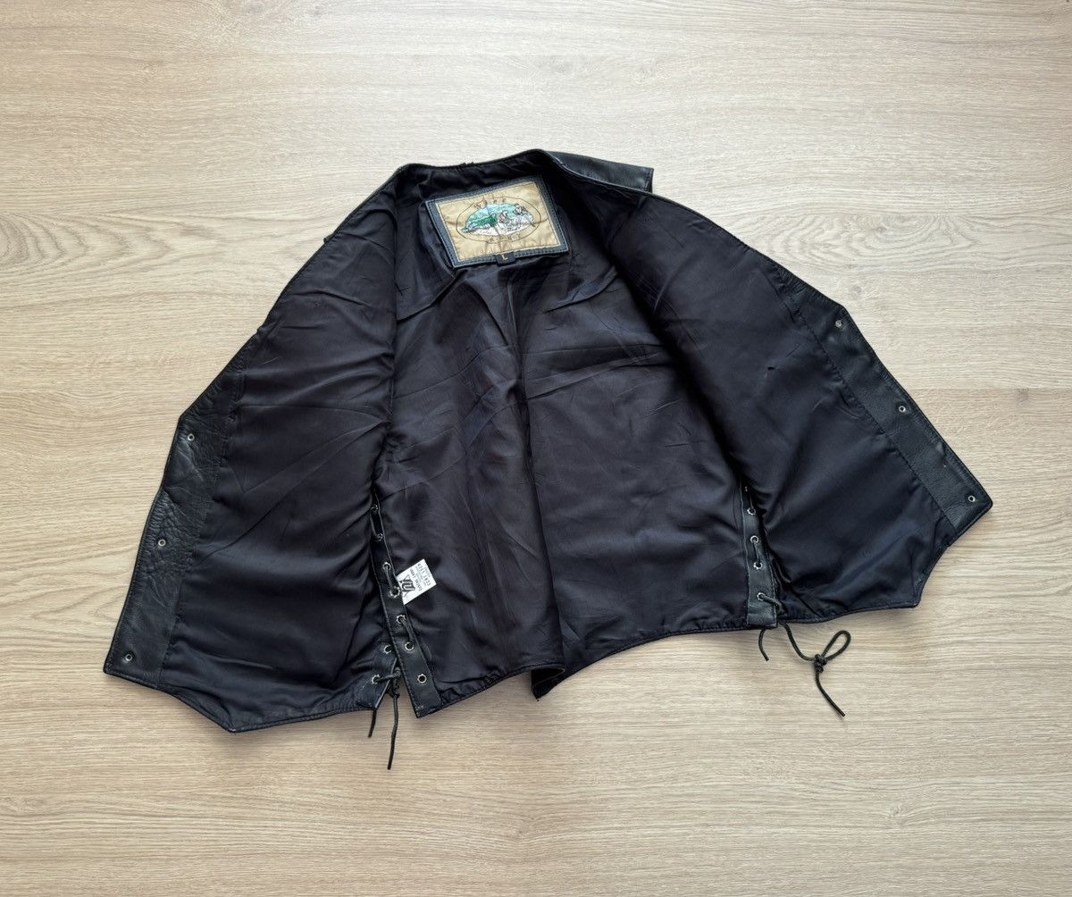 Genuine Leather Vintage 90’s Amazing Western Cowboy Genuine Leather Vest Size US L / EU 52-54 / 3 - 6 Thumbnail