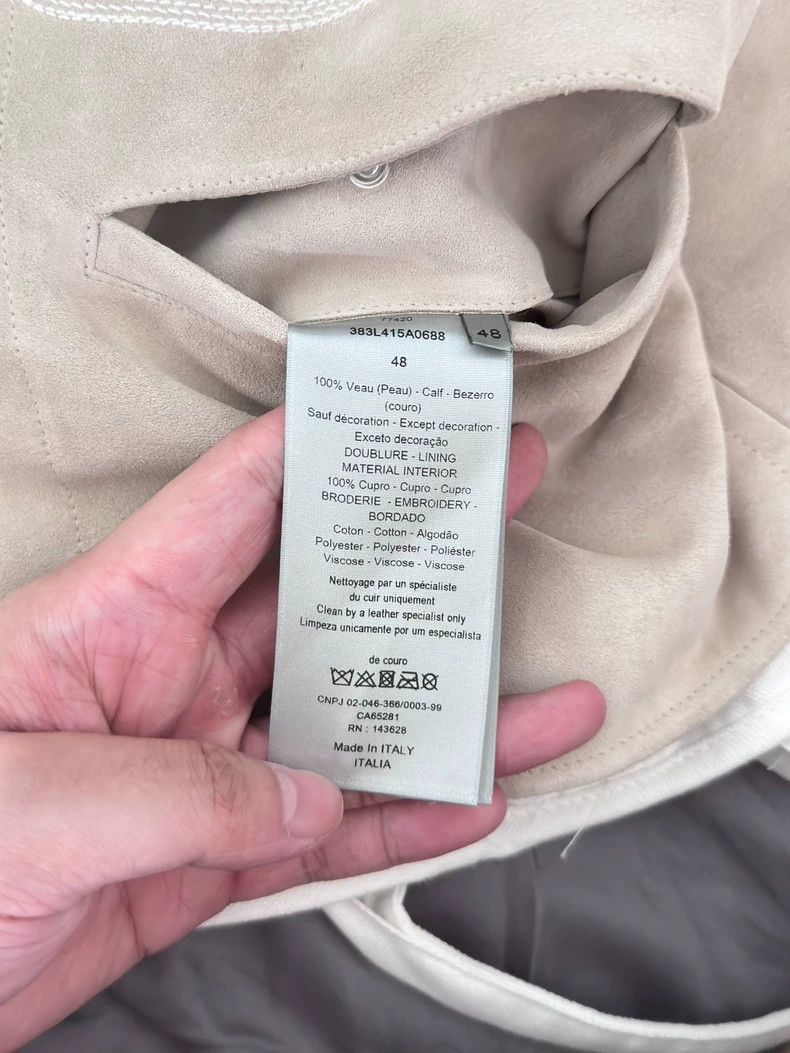 Dior Dior 23ss co-branded collarless leather jacket 2502-Nextarr Size US M / EU 48-50 / 2 - 4 Thumbnail