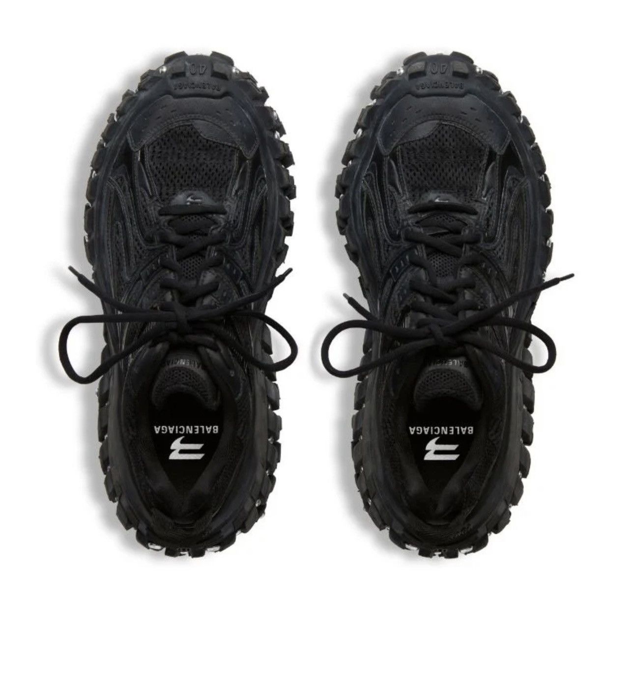 Balenciaga Black Bouncer Screw Platform Sneakers Low Top Sneakers
