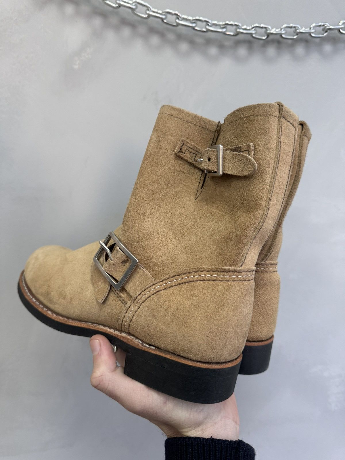 Red Wing Red Wing Shoes 3358 Suede Leather Moto Boots Size US 7 / IT 37 - 6 Thumbnail