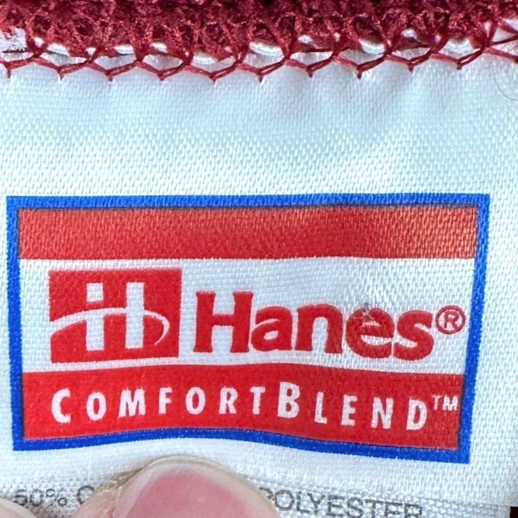 Hanes VINTAGE Hanes Sweatshirt Graphic Print Pullover Burgundy XL Men Grand pa Simply the Best USA Crew Neck Regular Long Sleeve Red Size US XL / EU 56 / 4 - 4 Thumbnail