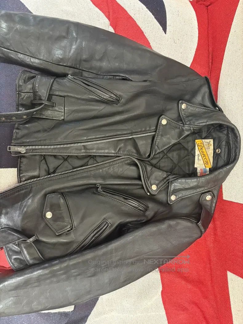 Schott Schott American cable-stayed leather jacket Size US M / EU 48-50 / 2 - 5 Thumbnail