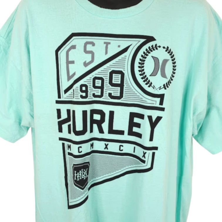 Hurley Hurley Surfer T Shirt Mens 2XL Blue Surf And Skate Streetwear Shirt Short Sleeve Crew Neck Cotton Shorts Sleeve Size US XXL / EU 58 / 5 - 2 Thumbnail