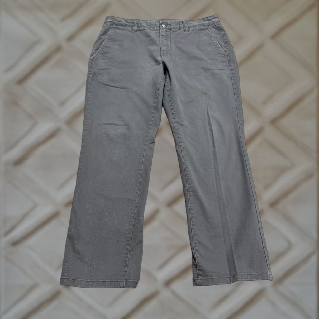Bonobos Bonobos Chino Pants Mens 32x28 Gray Cotton Flat Front Straight Leg Regular Fit Casual Workwear Reversible? No (ignore) Size US 32 / EU 48 - 1 Thumbnail