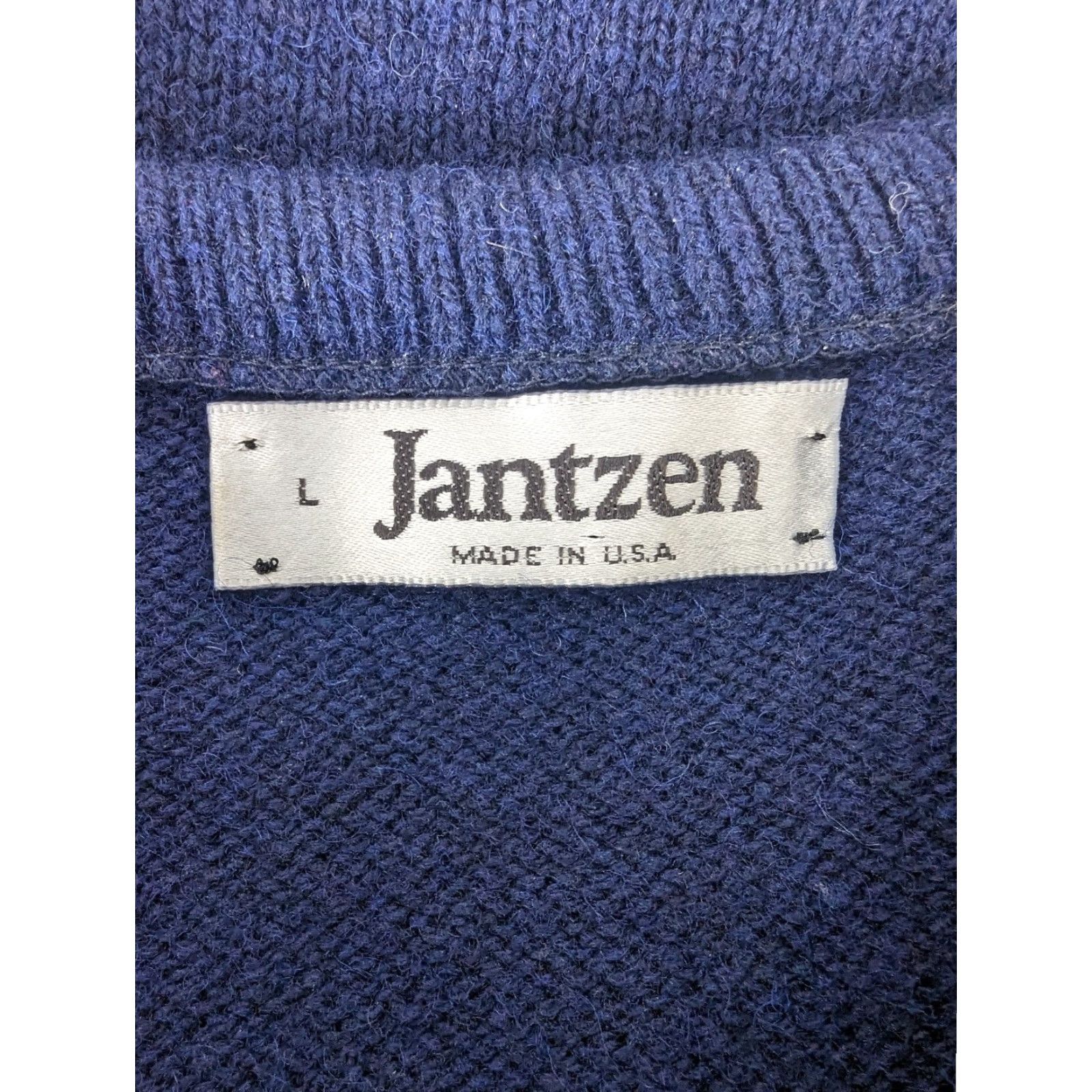 Jantzen VINTAGE Jantzen Sweater Vest Mens Large Blue Wool Made in USA s12 Size US L / EU 52-54 / 3 - 3 Thumbnail