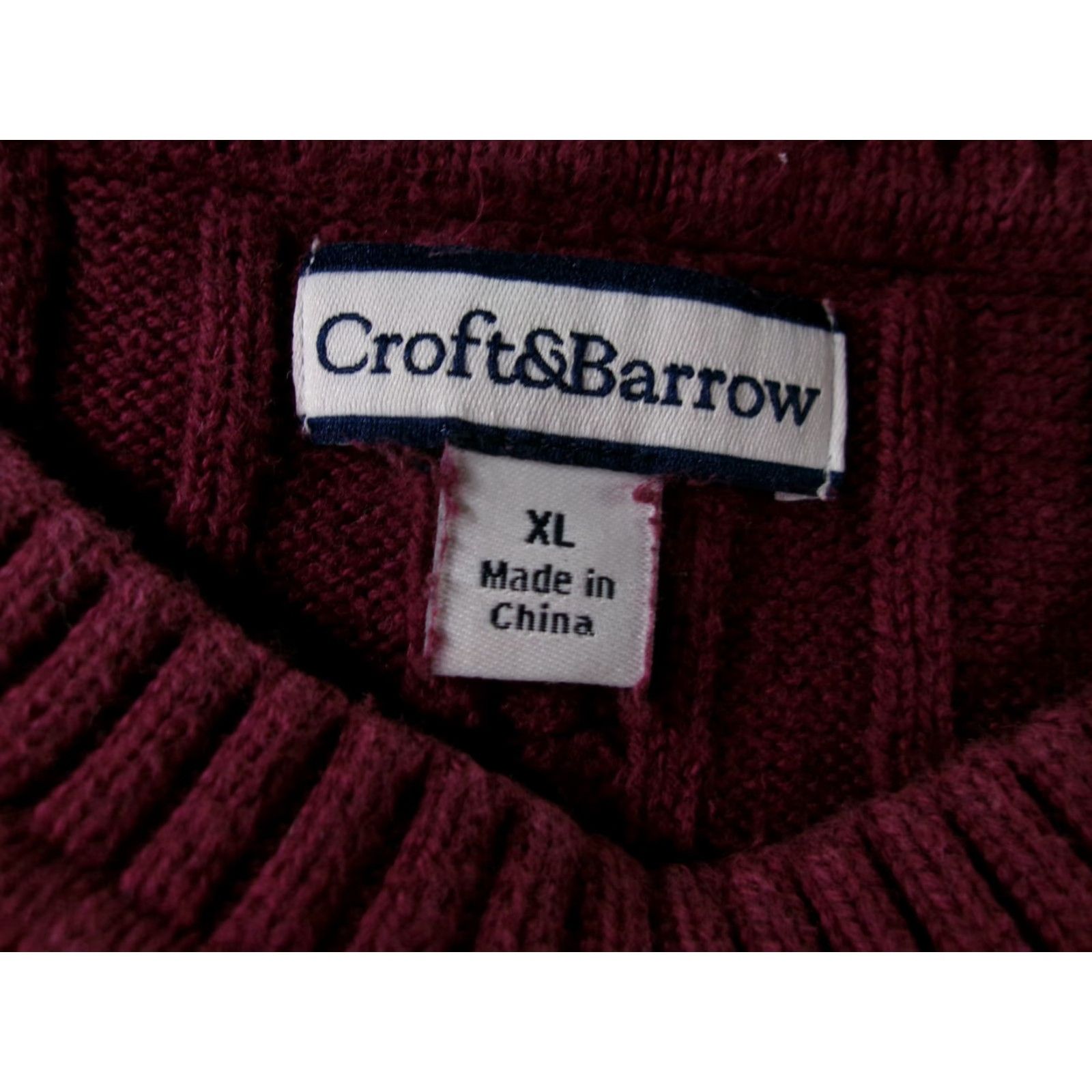 Croft & Barrow CROFT & BARROW Women's XL Red Cable Knit Sweater Pullover Cozy Comfy Classic Preppy Size XL / US 12-14 / IT 48-50 - 6 Thumbnail
