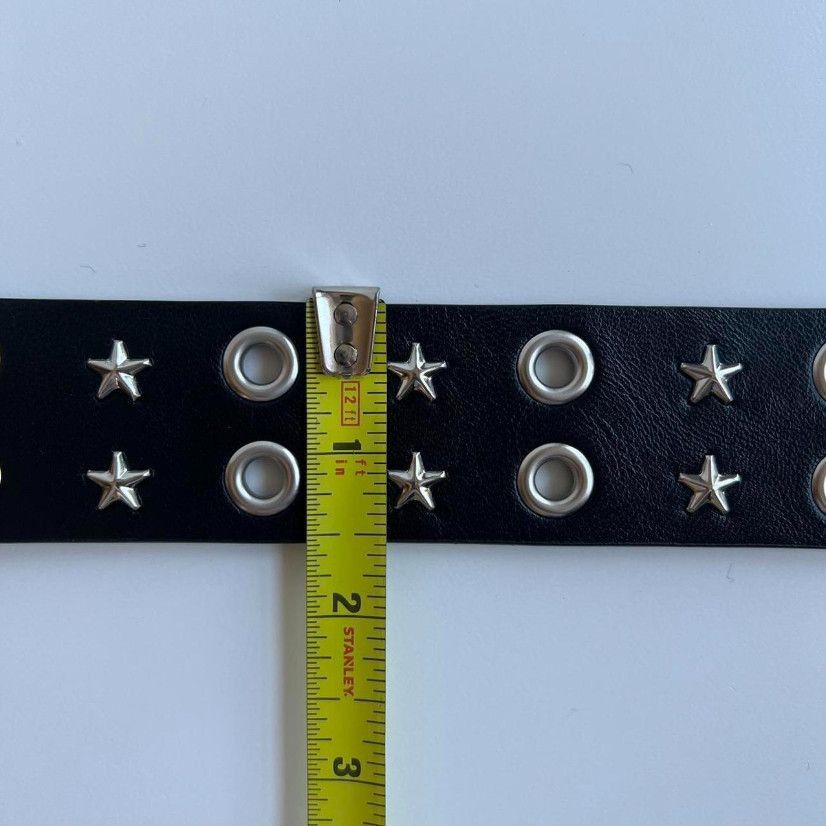 Designer Y2K 2000s vintage star-studded goth emo black silver belt Size ONE SIZE - 7 Thumbnail