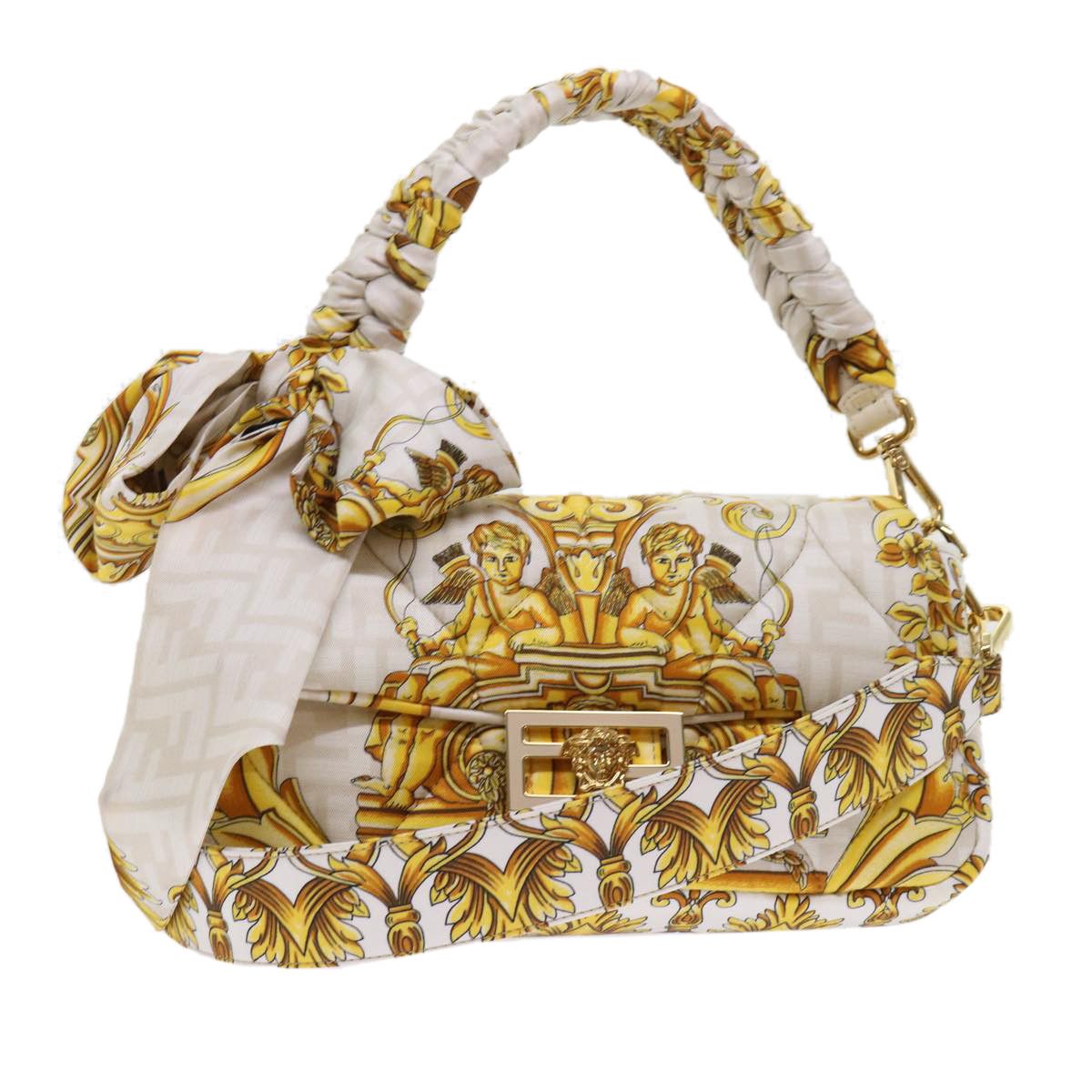 Fendi Baguette White Polyester Shoulder Bag (Pre-Owned) Size ONE SIZE - 1 Thumbnail