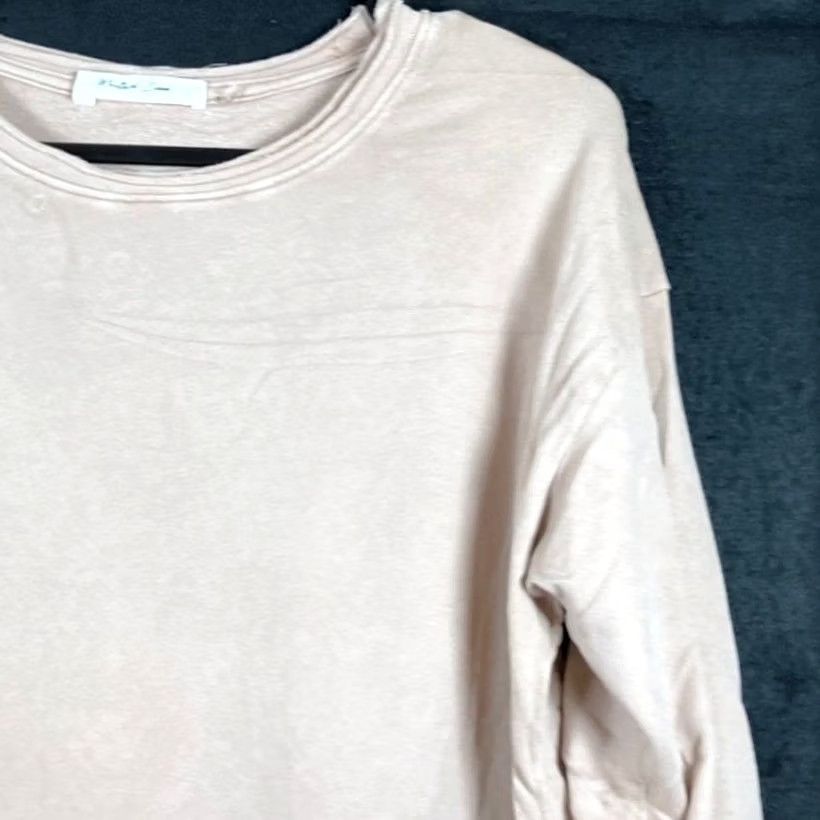 Vintage Mustard Seed Sweatshirt Tan Oversized Long Sleeve Pullover S Athletic Womens Crew Neck Casual Activewear Stretch Jersey Knit Regular 1 Size S / US 4 / IT 40 - 4 Thumbnail