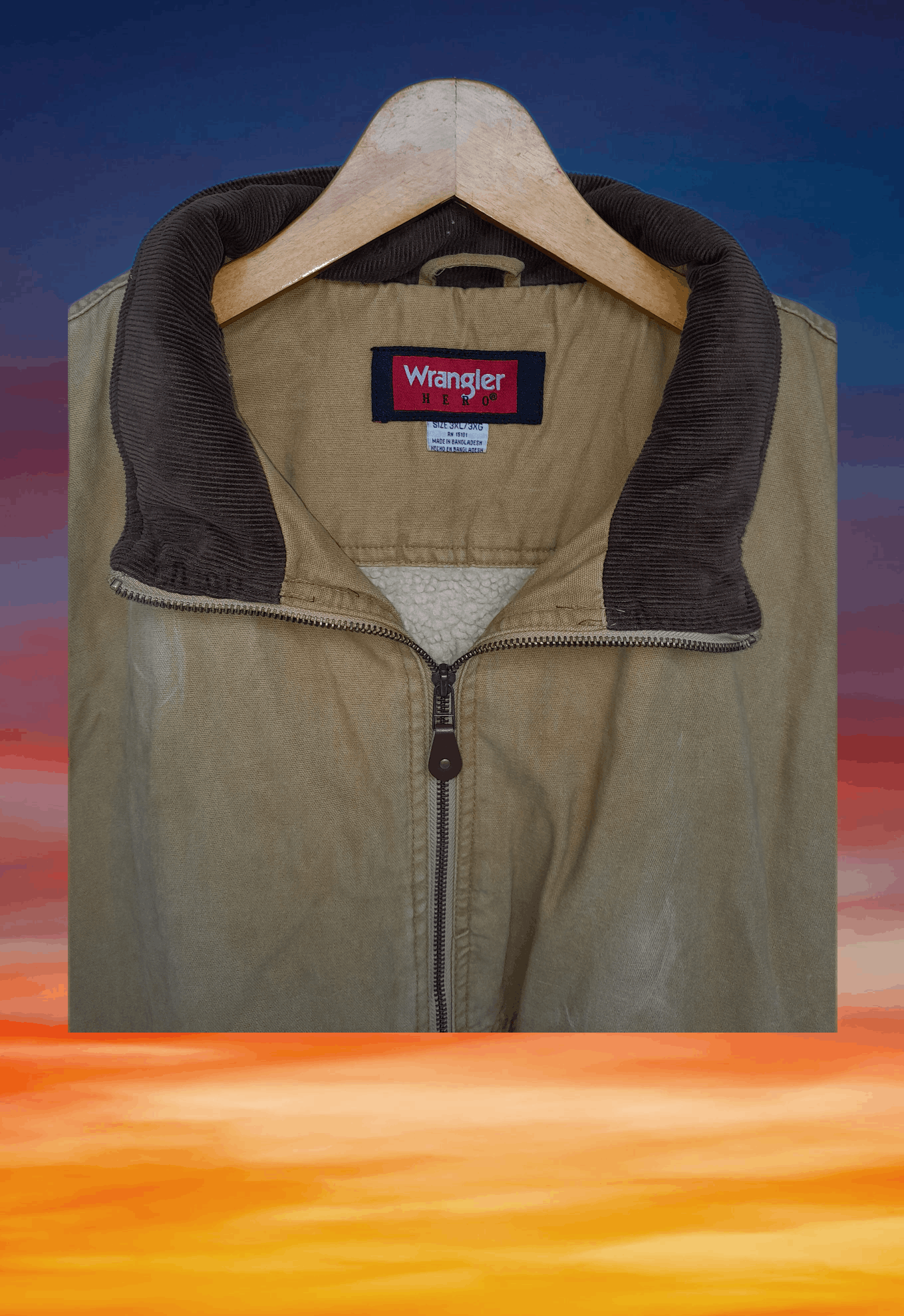 Wrangler Vintage WRANGLER HERO trucker sherpa lined vest 3XL Size US XXL / EU 58 / 5 - 5 Thumbnail