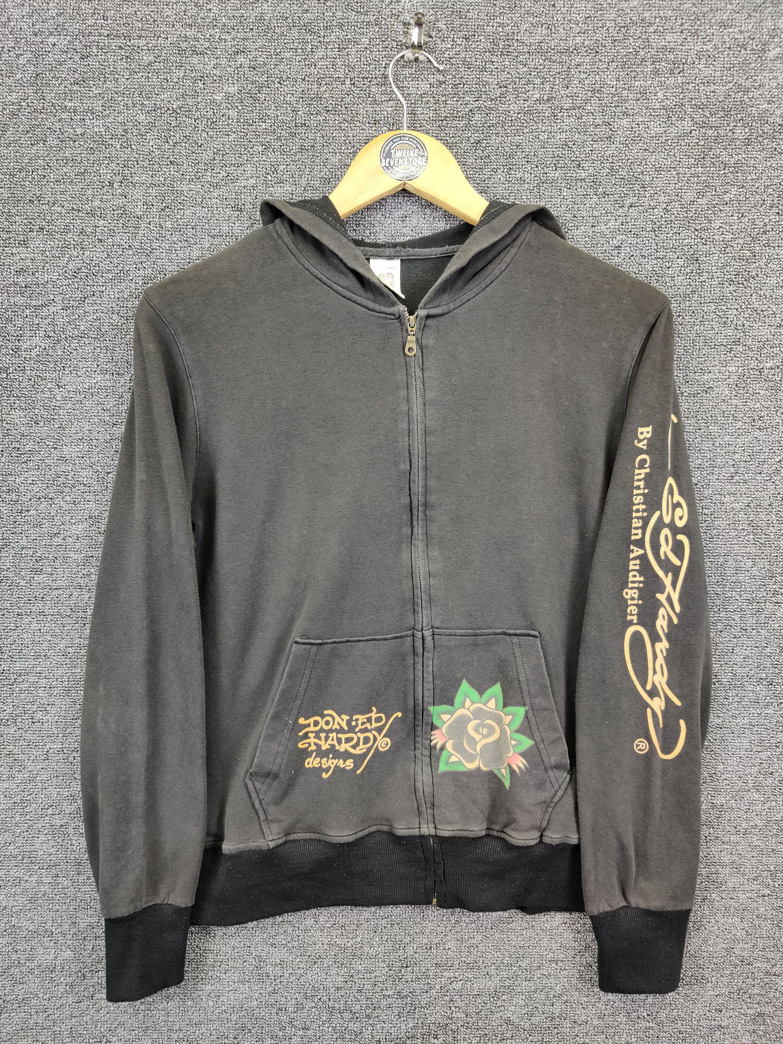 Ed Hardy Vintage Ed Hardy Christian Audigier Zipper Hoodie Size US XL / EU 56 / 4 - 5 Thumbnail