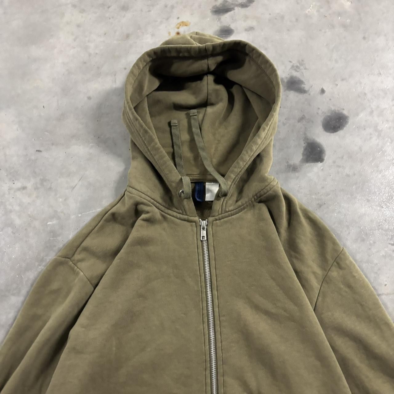 Vintage Crazy Vintage Y2K/2000s Olive Green Earth Tone Blank Essential Zip Hoodie! Size XL Size US XL / EU 56 / 4 - 2 Thumbnail