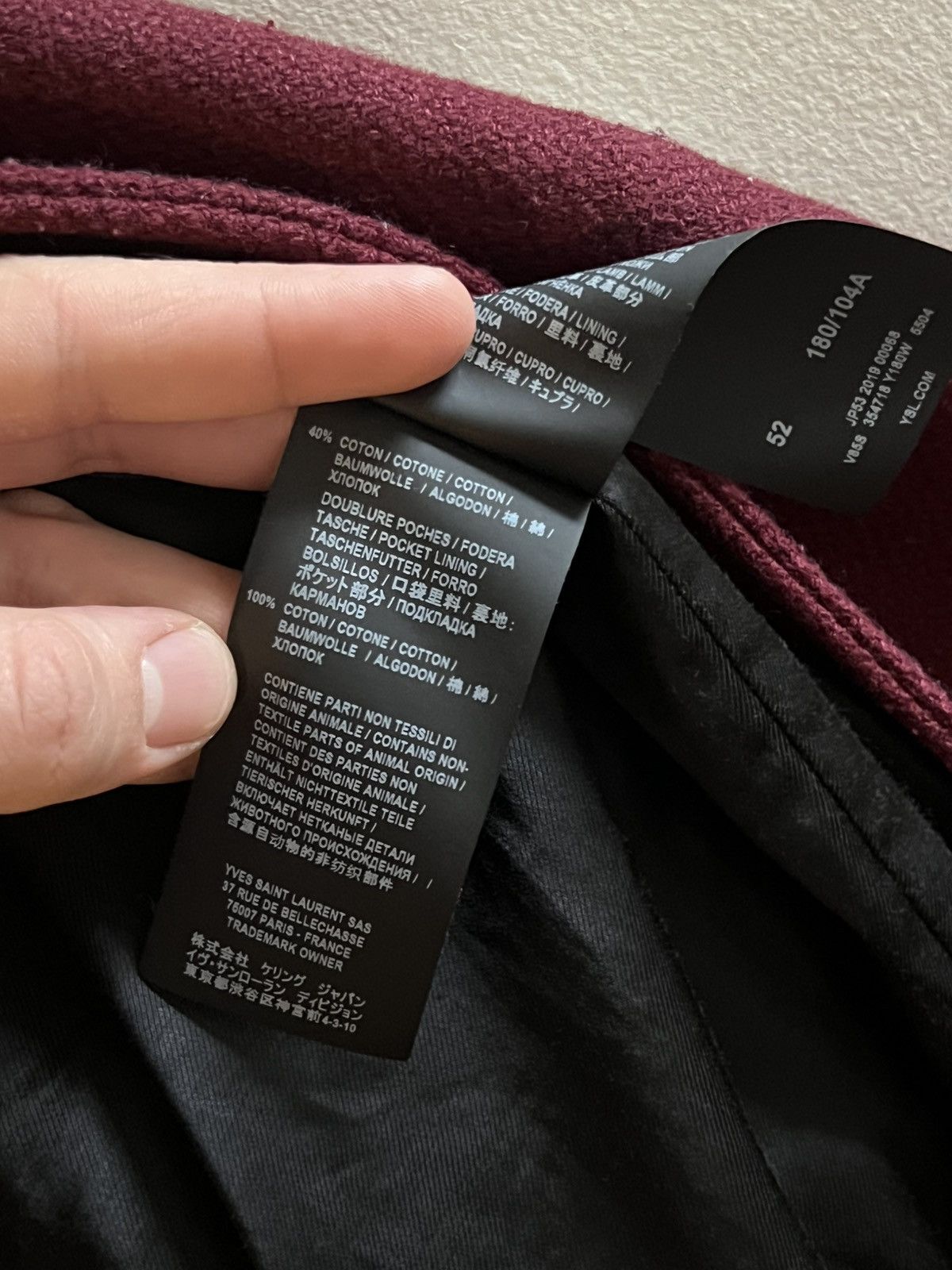 Hedi Slimane × Saint Laurent Paris Saint Laurent Teddy Jacket Size US L / EU 52-54 / 3 - 7 Thumbnail