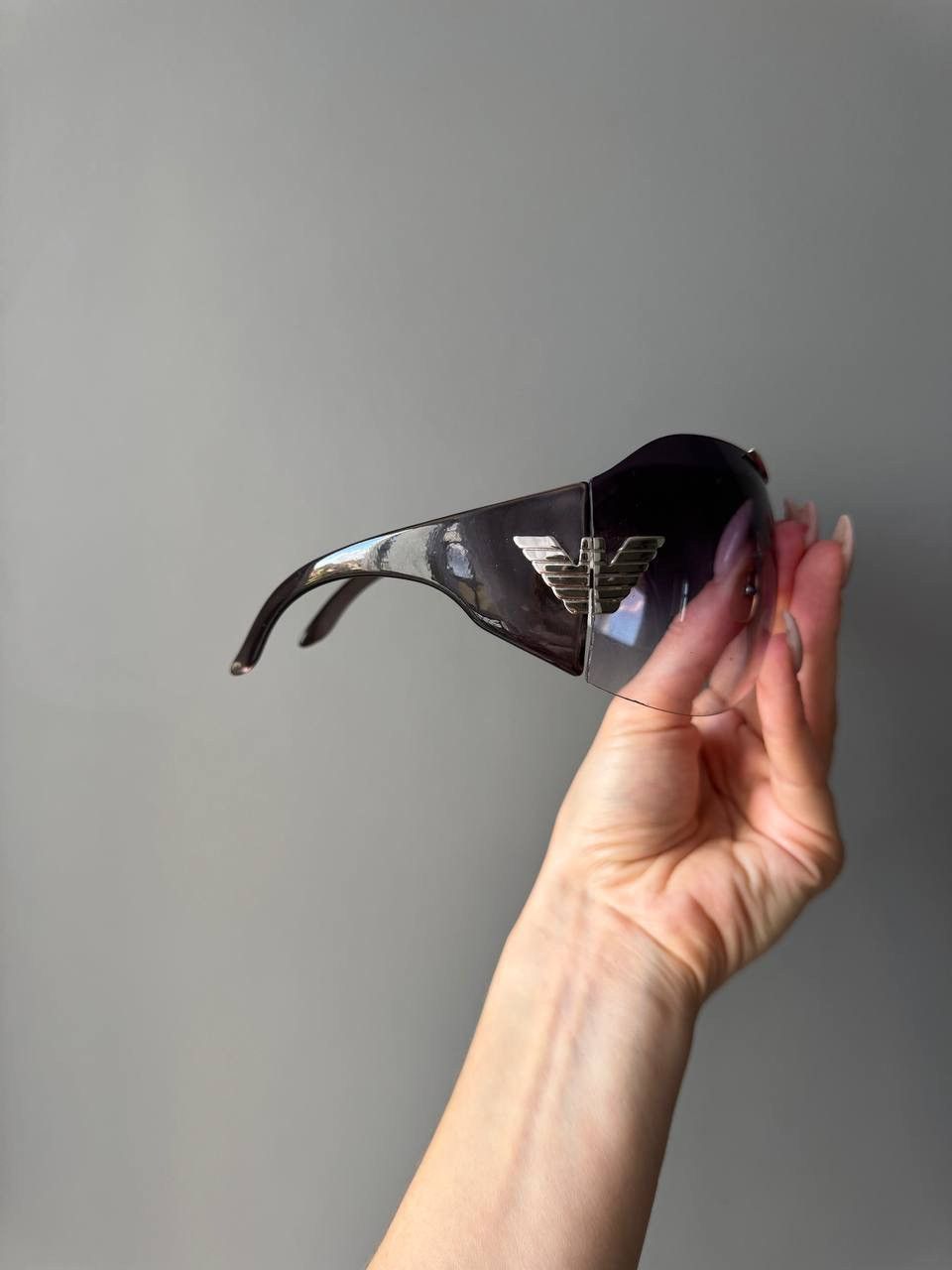 Giorgio Armani Armani Rare Y2K Mask Sunglasses Size ONE SIZE - 2 Thumbnail