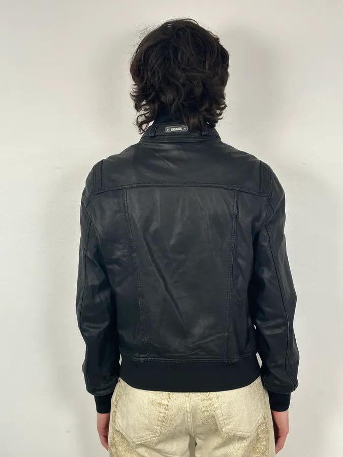 Dolce & Gabbana 2000s Dolce & Gabbana Black Buttoned Biker Leather Jacket Size S / US 4 / IT 40 - 3 Thumbnail
