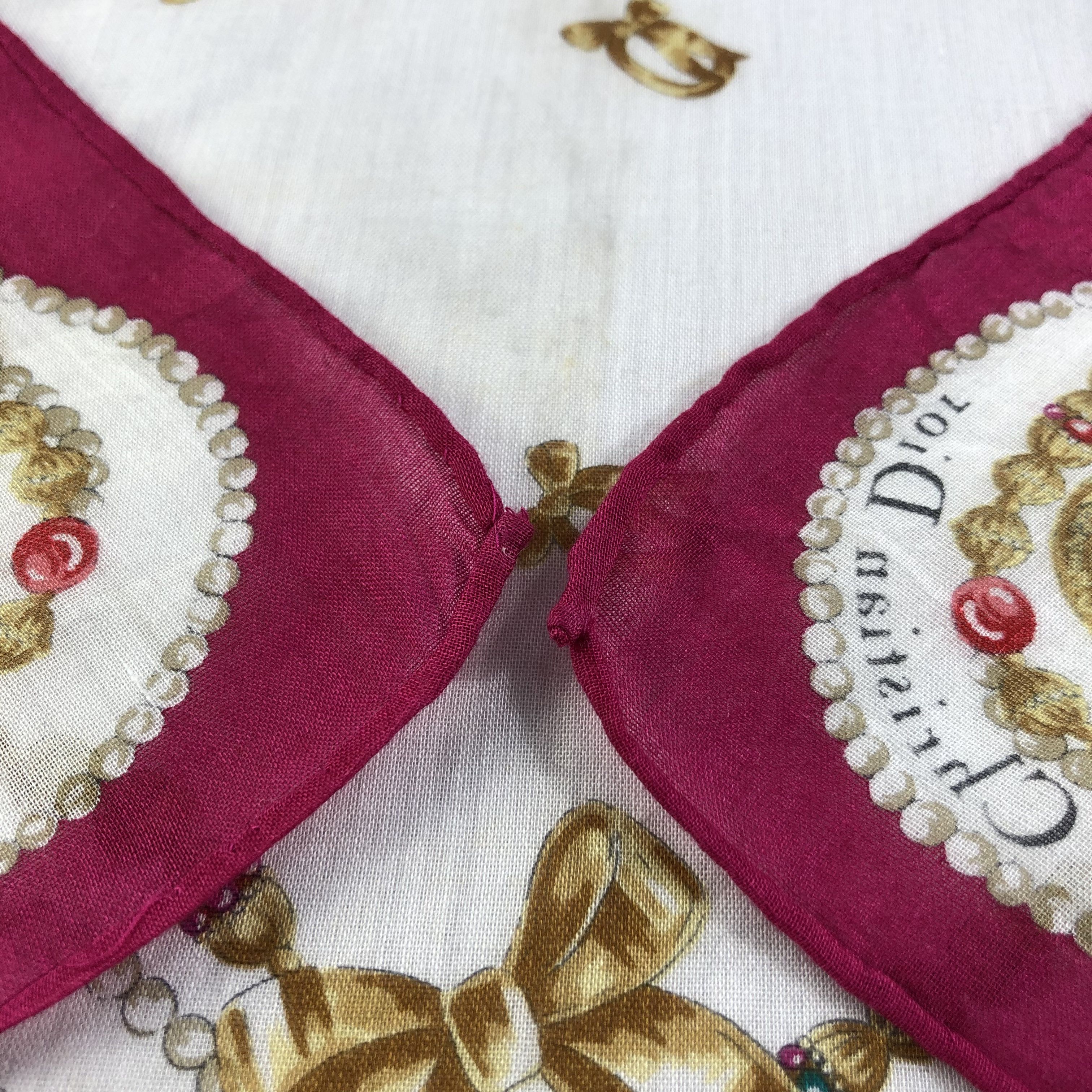 Christian Dior Monsieur Christian Dior Handkerchief Neckerchief Bandana H2025 Size ONE SIZE - 7 Thumbnail