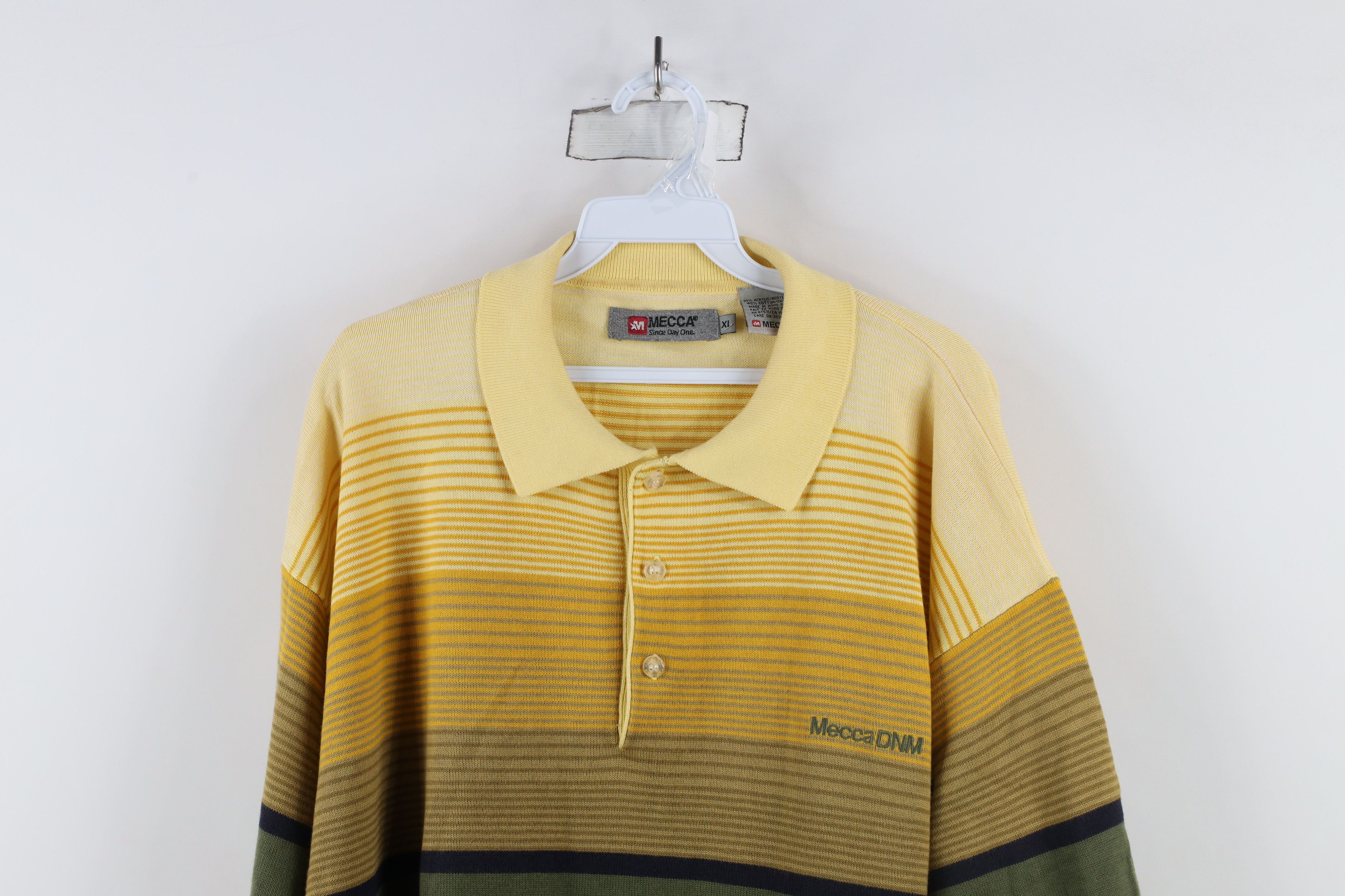 Vintage Vintage 90s Y2K Streetwear Block Knit Collared Polo Shirt Size US XL / EU 56 / 4 - 2 Thumbnail