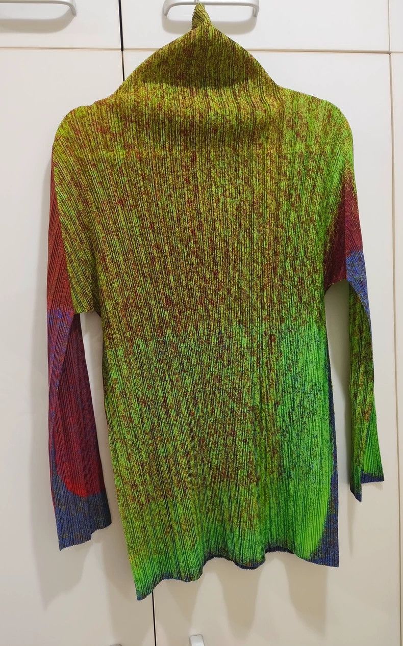 Issey Miyake Issey Miyake Multicolored ribbed long sleeves Size L / US 10 / IT 46 - 2 Thumbnail