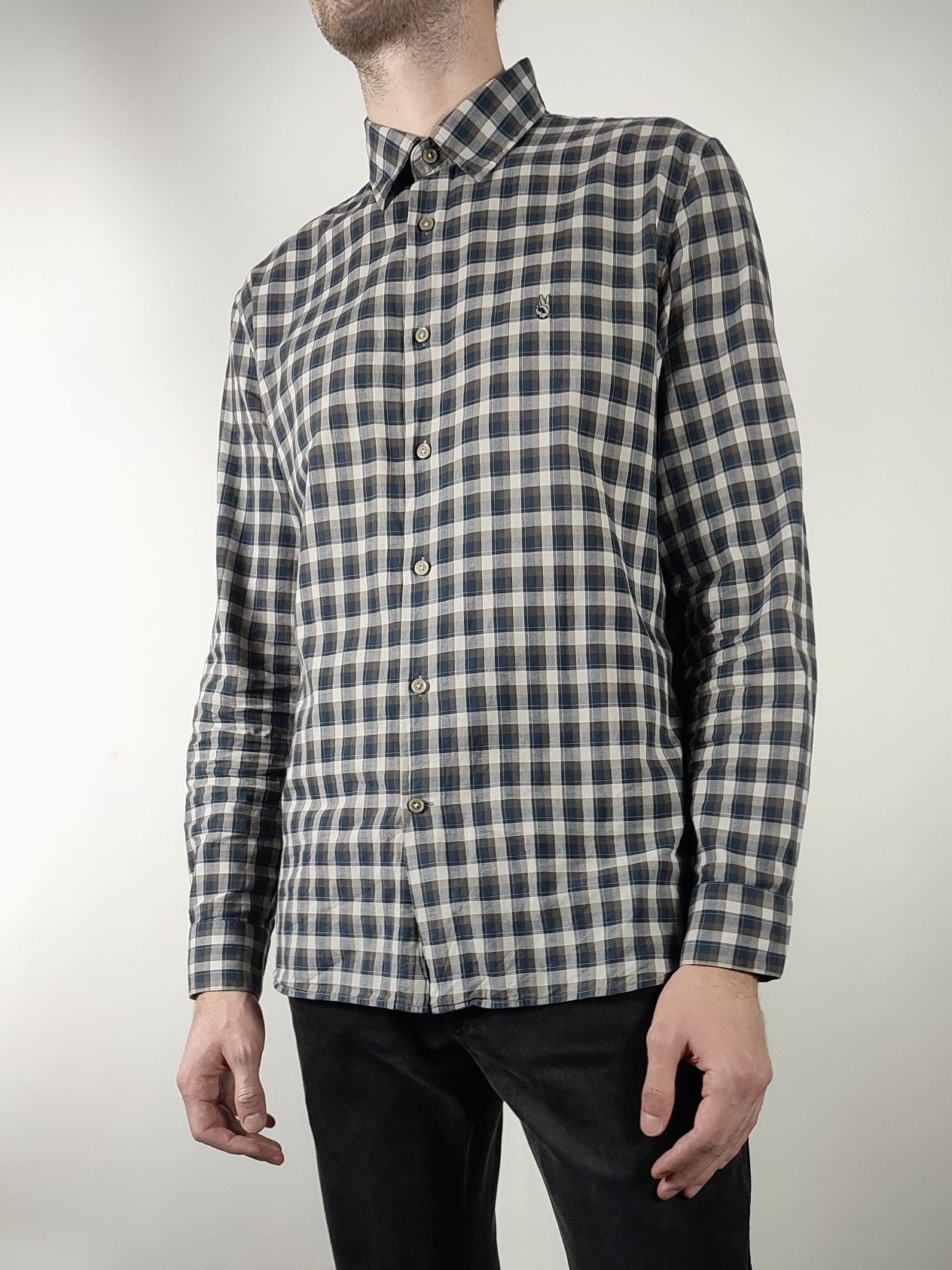 John Varvatos John Varvatos Flannel Check Long Sleeve Shirt Size US L / EU 52-54 / 3 - 5 Thumbnail