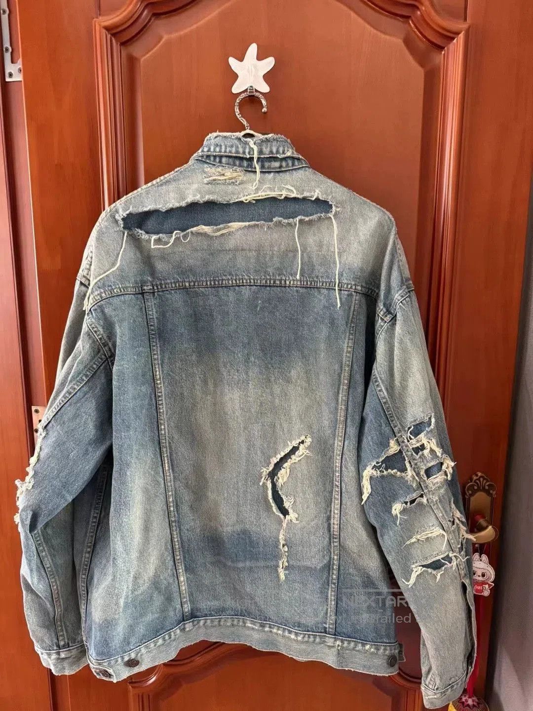 Balenciaga Balenciaga Distressed Denim Jacket. Size US S / EU 44-46 / 1 - 2 Thumbnail