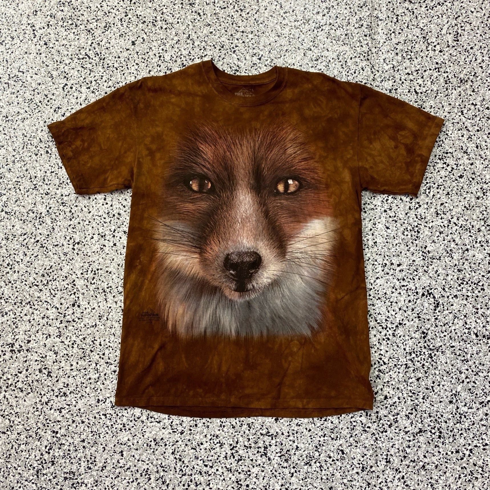 The Mountain The Mountain Big Face Graphic Red Fox Tie Dye T Shirt Mens Large Brown Size US L / EU 52-54 / 3 - 2 Thumbnail