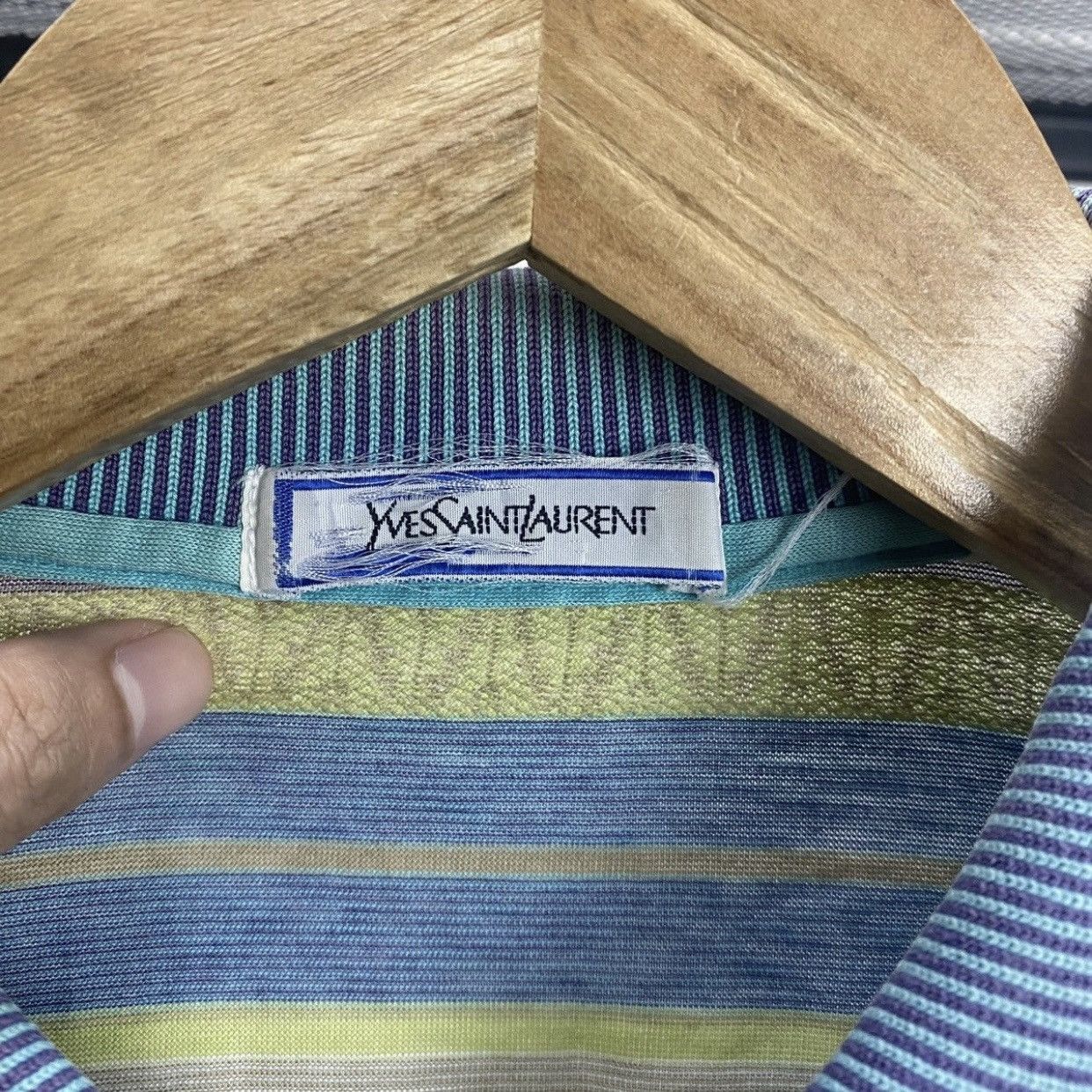 Yves Saint Laurent Vintage Yves Saint Laurent YSL Pour Homme Jacquard Stripe Size US M / EU 48-50 / 2 - 11 Thumbnail