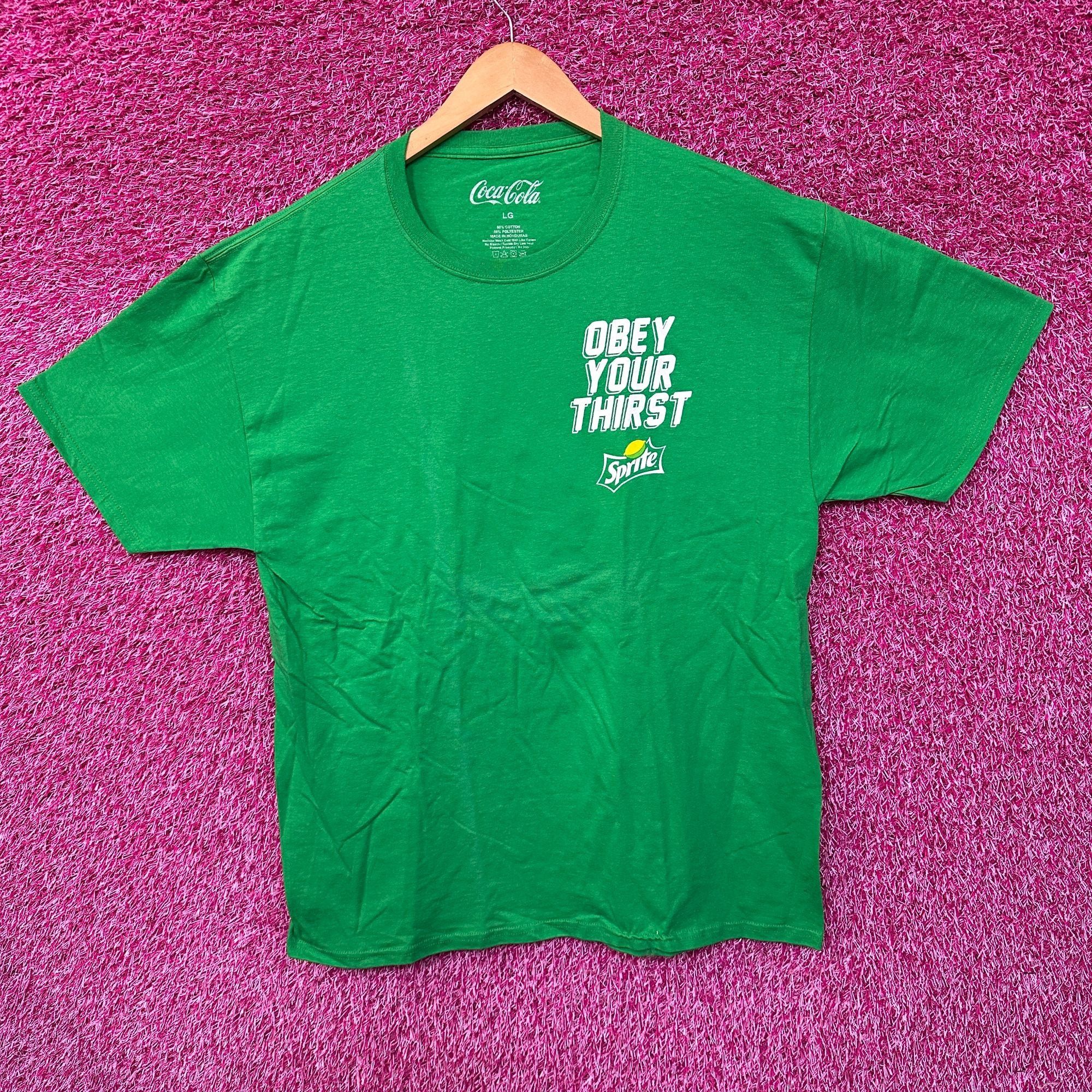 Coca Cola Sprite Obey Your Thirst Slogan Coke Product Promo Tee L Size US L / EU 52-54 / 3 - 3 Thumbnail